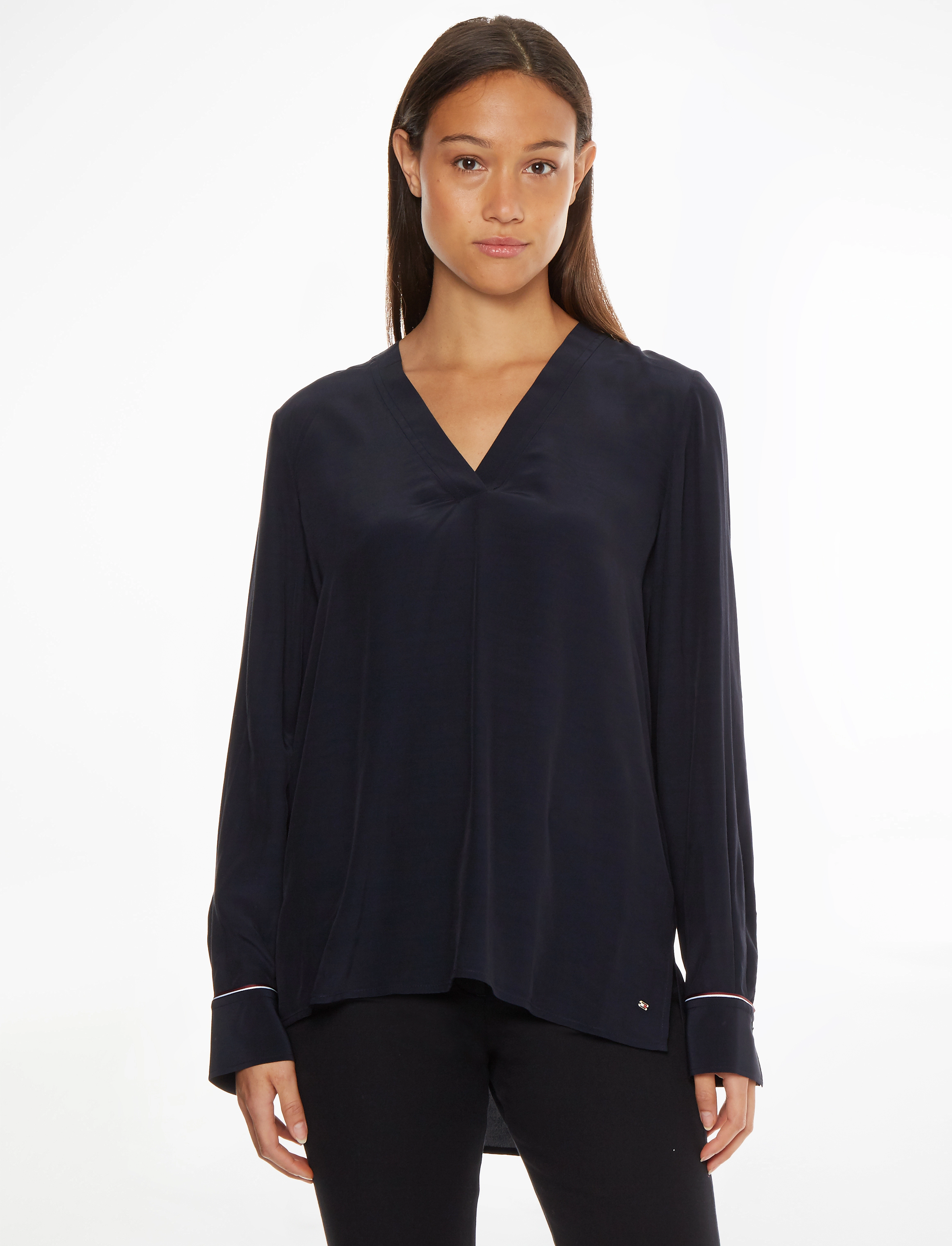 Tommy Hilfiger - IM VISCOSE SOLID V-NK BLOUSE LS - desert sky - 2