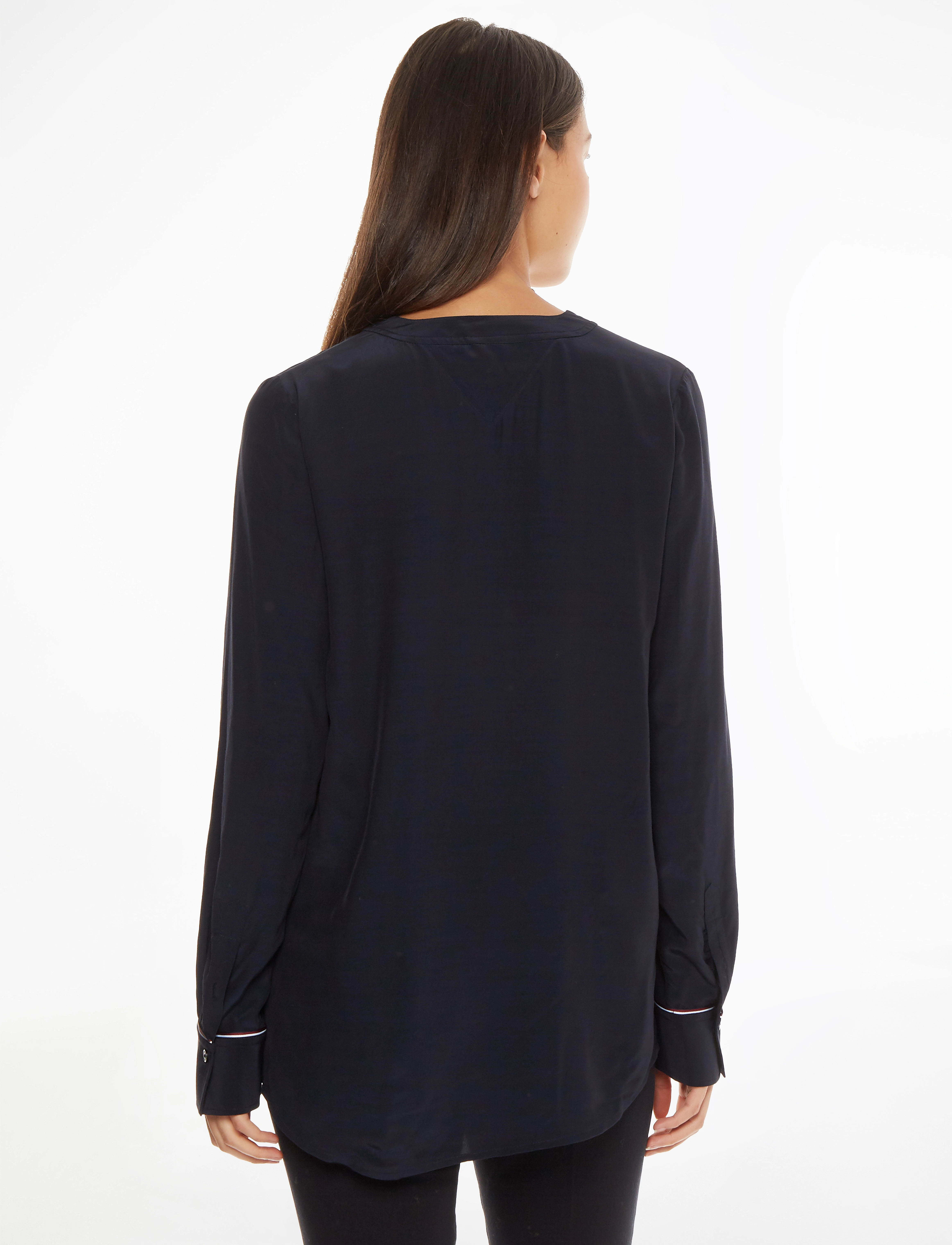 Tommy Hilfiger - IM VISCOSE SOLID V-NK BLOUSE LS - desert sky - 3