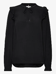 MOSS CREPE SOLID BLOUSE LS, Tommy Hilfiger