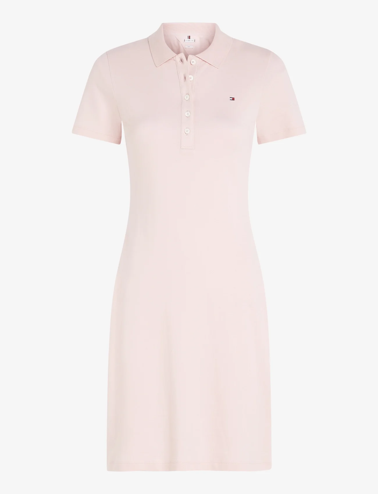 Tommy Hilfiger - 1985 SLIM PIQUE POLO DRESS SS - t-paitamekot - whimsy pink - 0