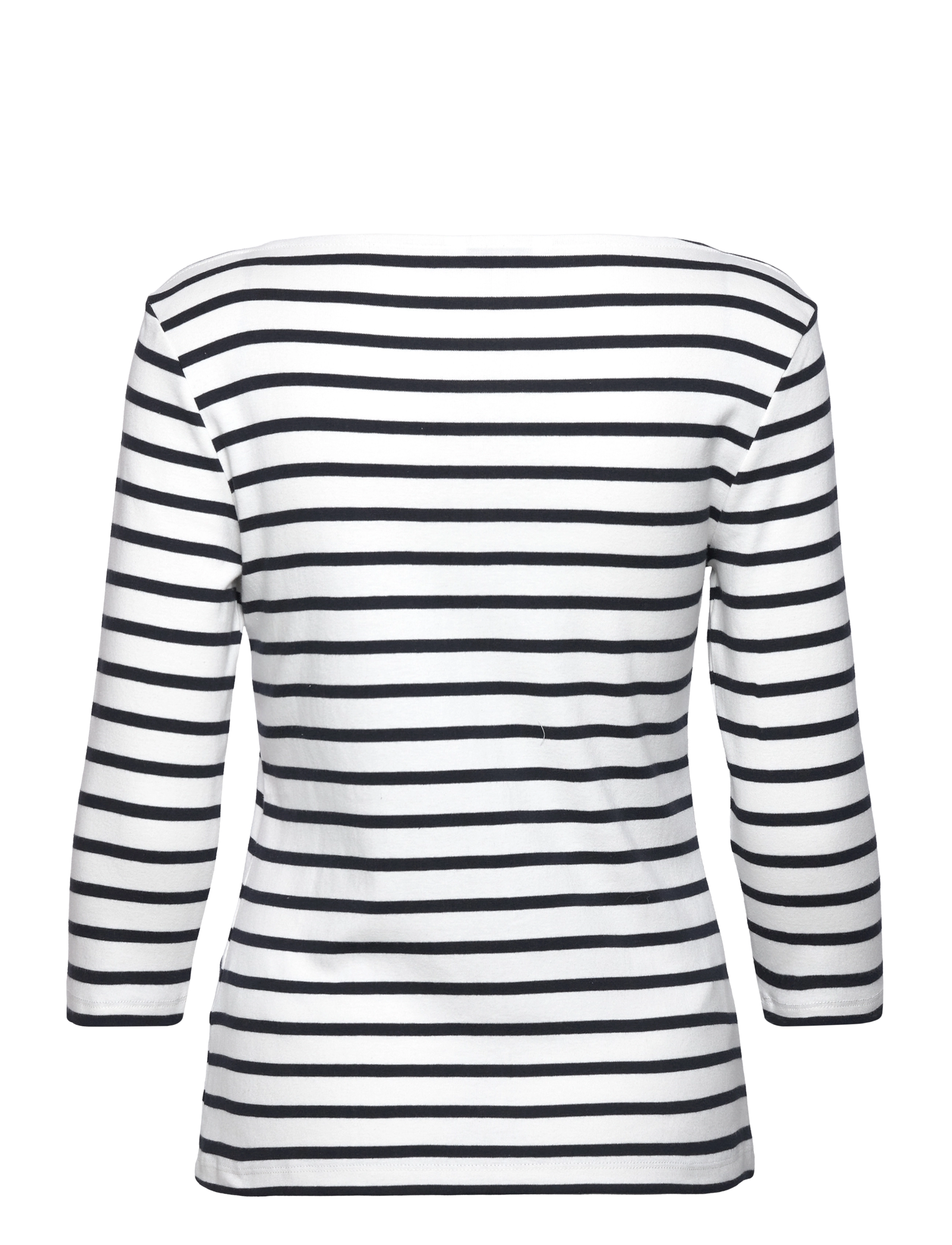 Tommy Hilfiger - SLIM CODY RIB STP B-NK 3/4SLV - breton stp w white/ desert sky - 1
