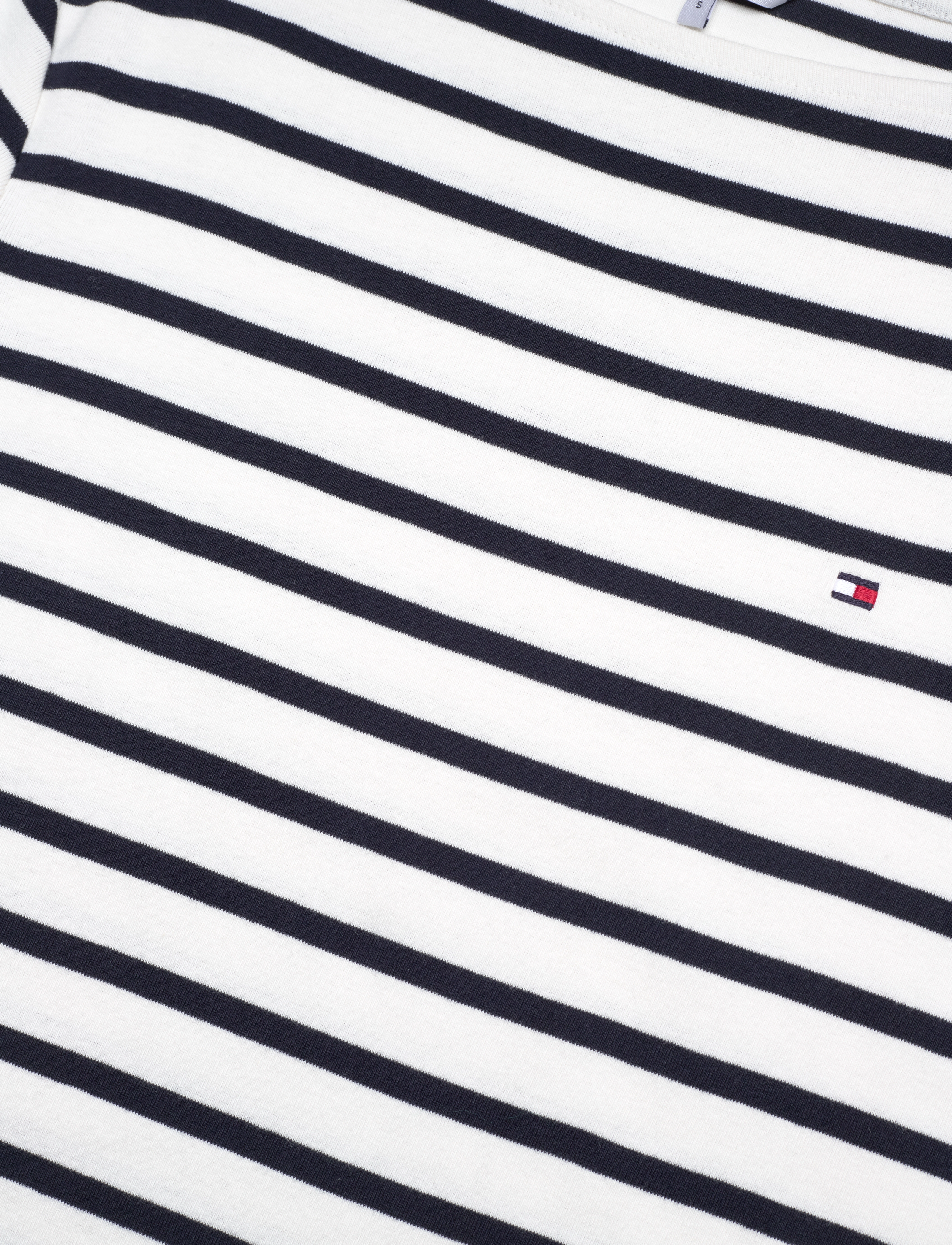 Tommy Hilfiger - SLIM CODY RIB STP B-NK 3/4SLV - breton stp w white/ desert sky - 4
