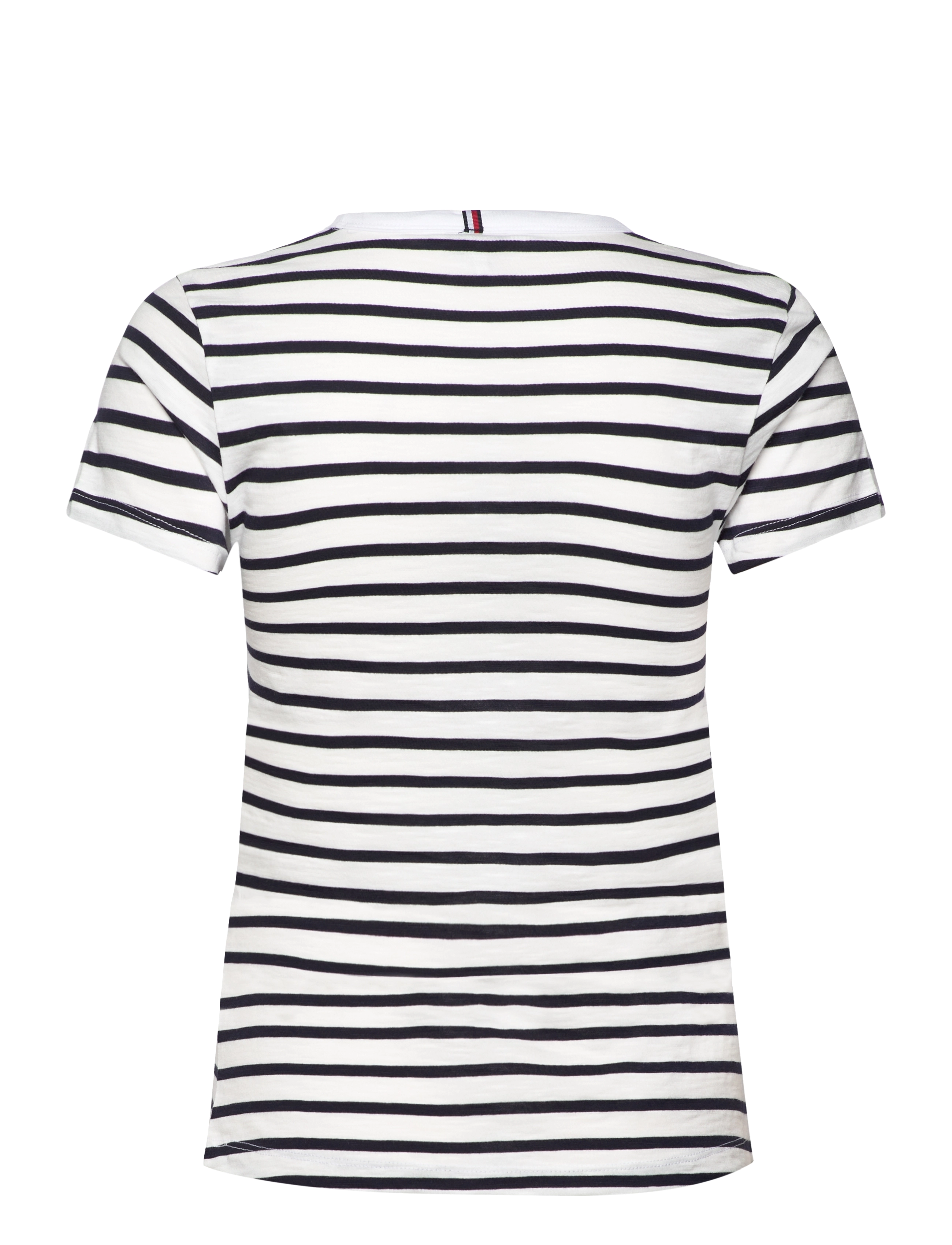 Tommy Hilfiger - 1985 SLIM SLUB C-NK SS - breton ecru/desert sky - 1