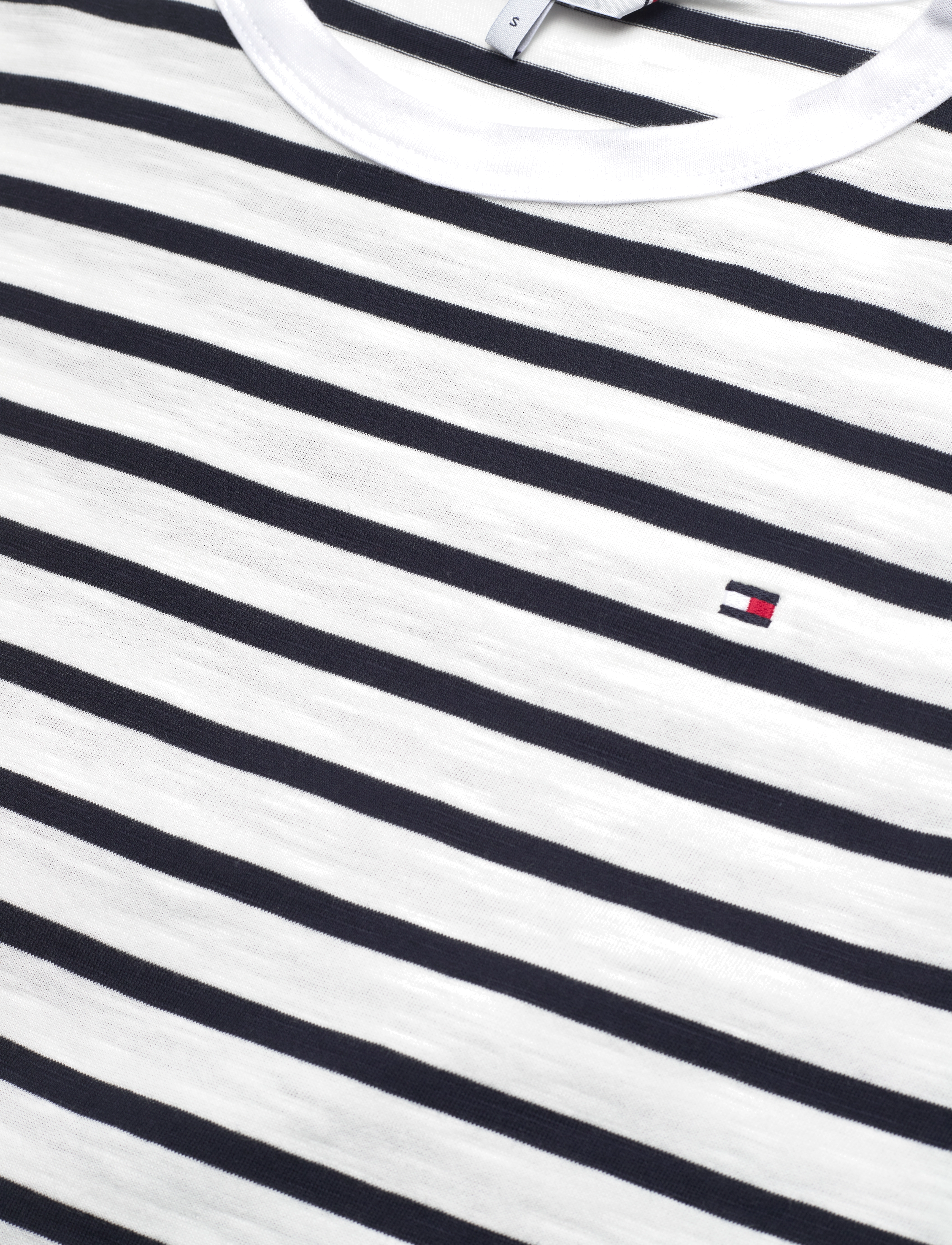 Tommy Hilfiger - 1985 SLIM SLUB C-NK SS - breton ecru/desert sky - 2