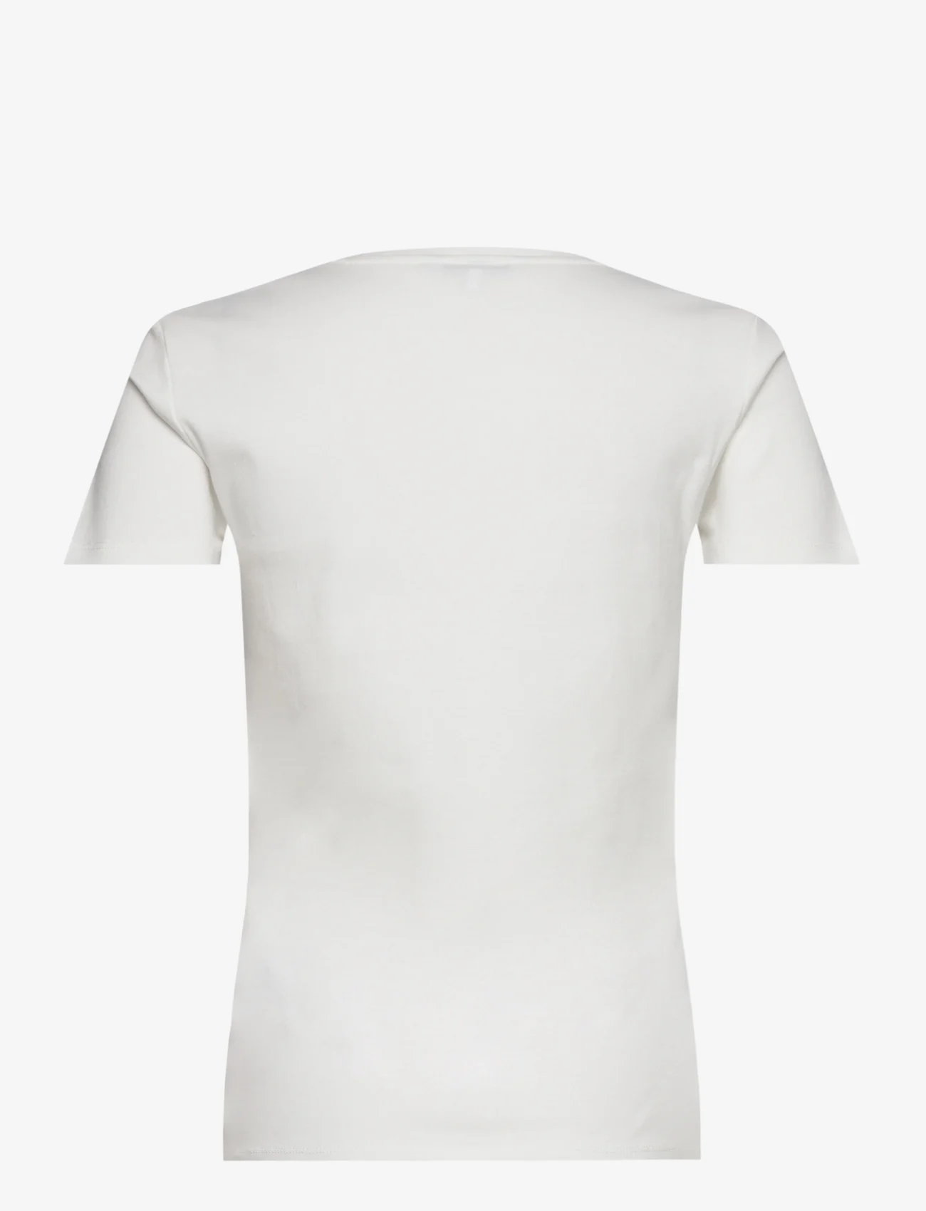Tommy Hilfiger - SLIM CODY RIB V-NECK SS - t-shirts & tops - ecru - 1