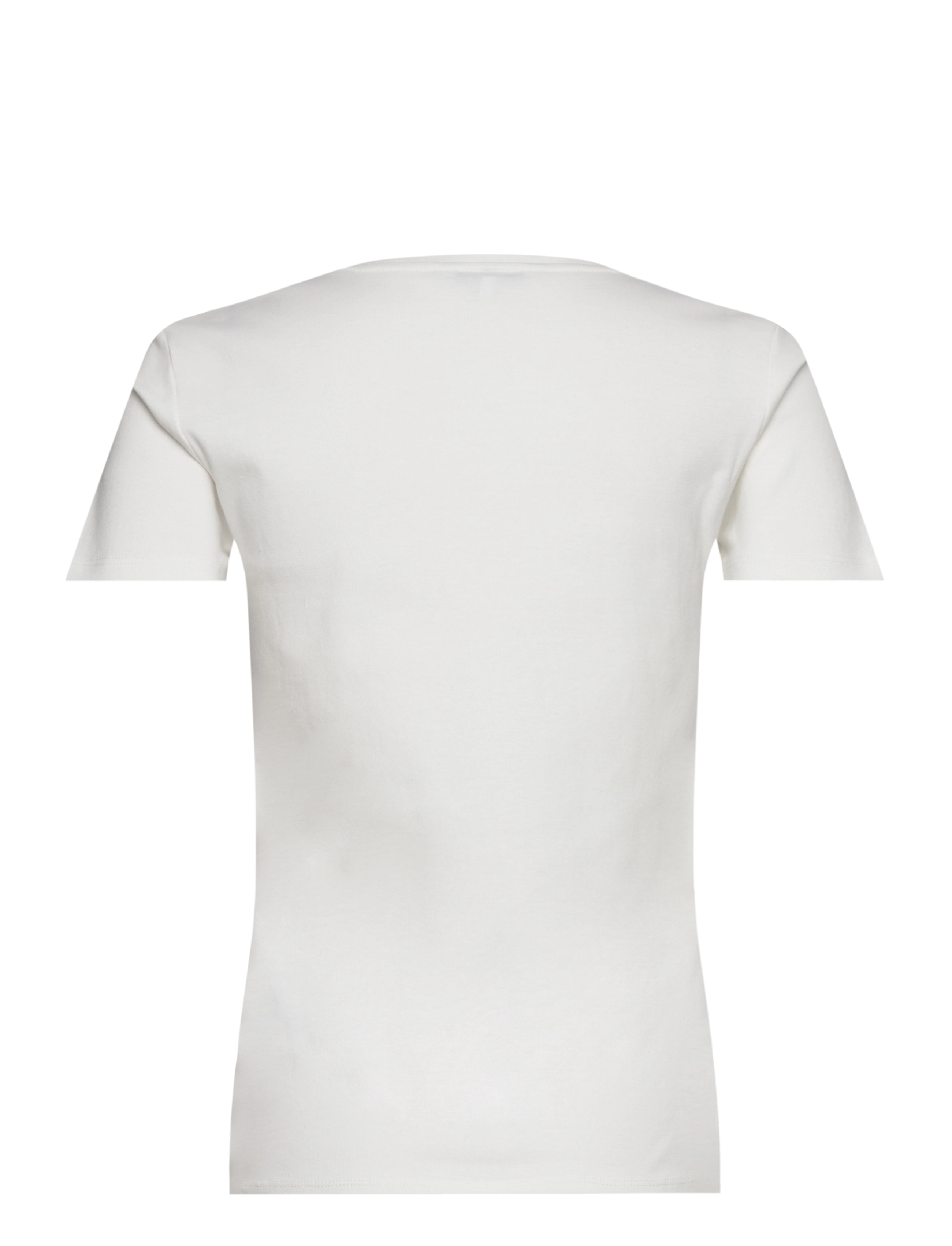 Tommy Hilfiger - SLIM CODY RIB V-NECK SS - ecru - 1