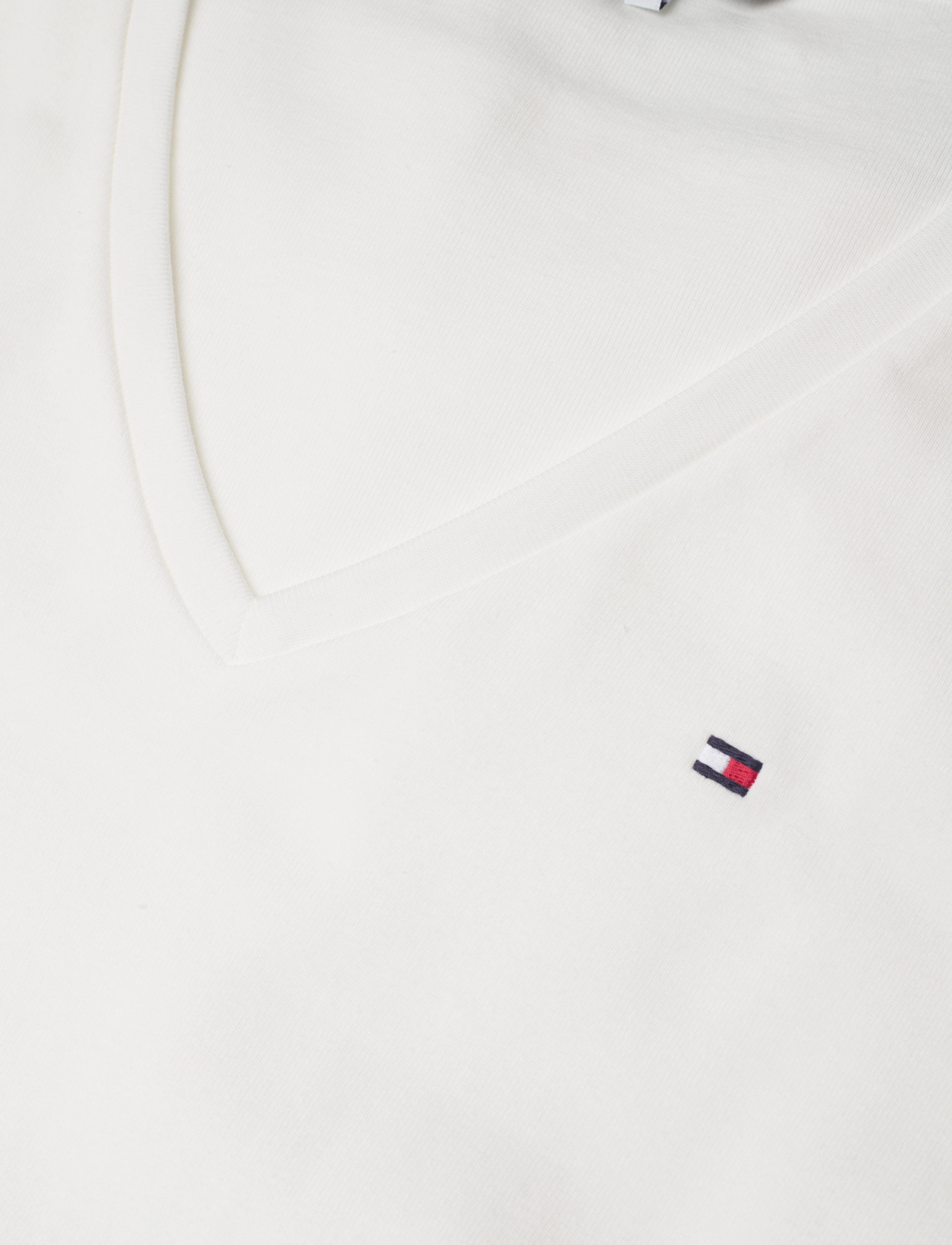 Tommy Hilfiger - SLIM CODY RIB V-NECK SS - ecru - 4