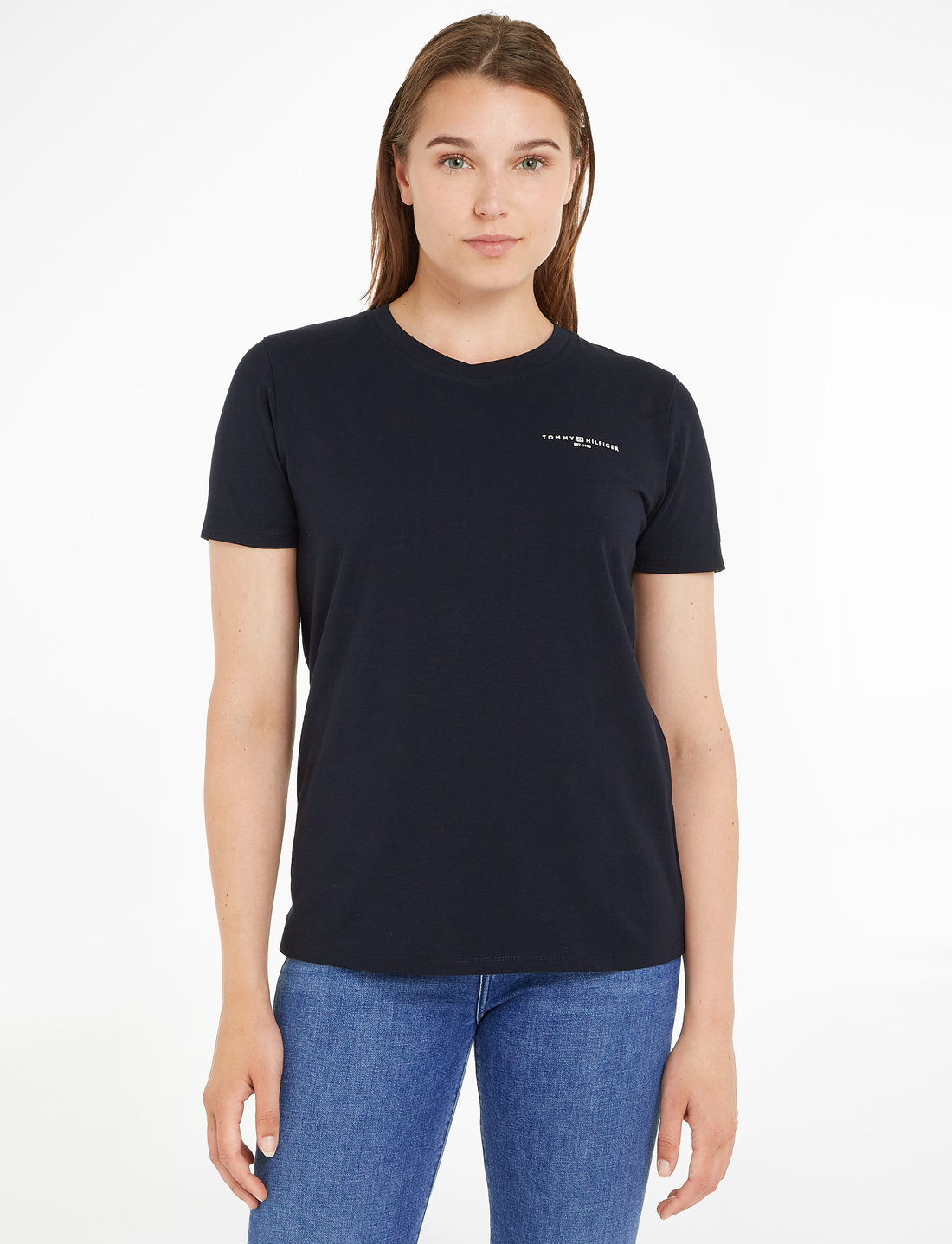 Tommy hilfiger hot sale logo tee womens