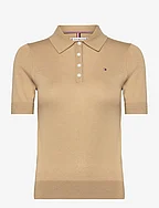 CO LYOCELL BUTTON POLO SS SWT - CLASSIC KHAKI