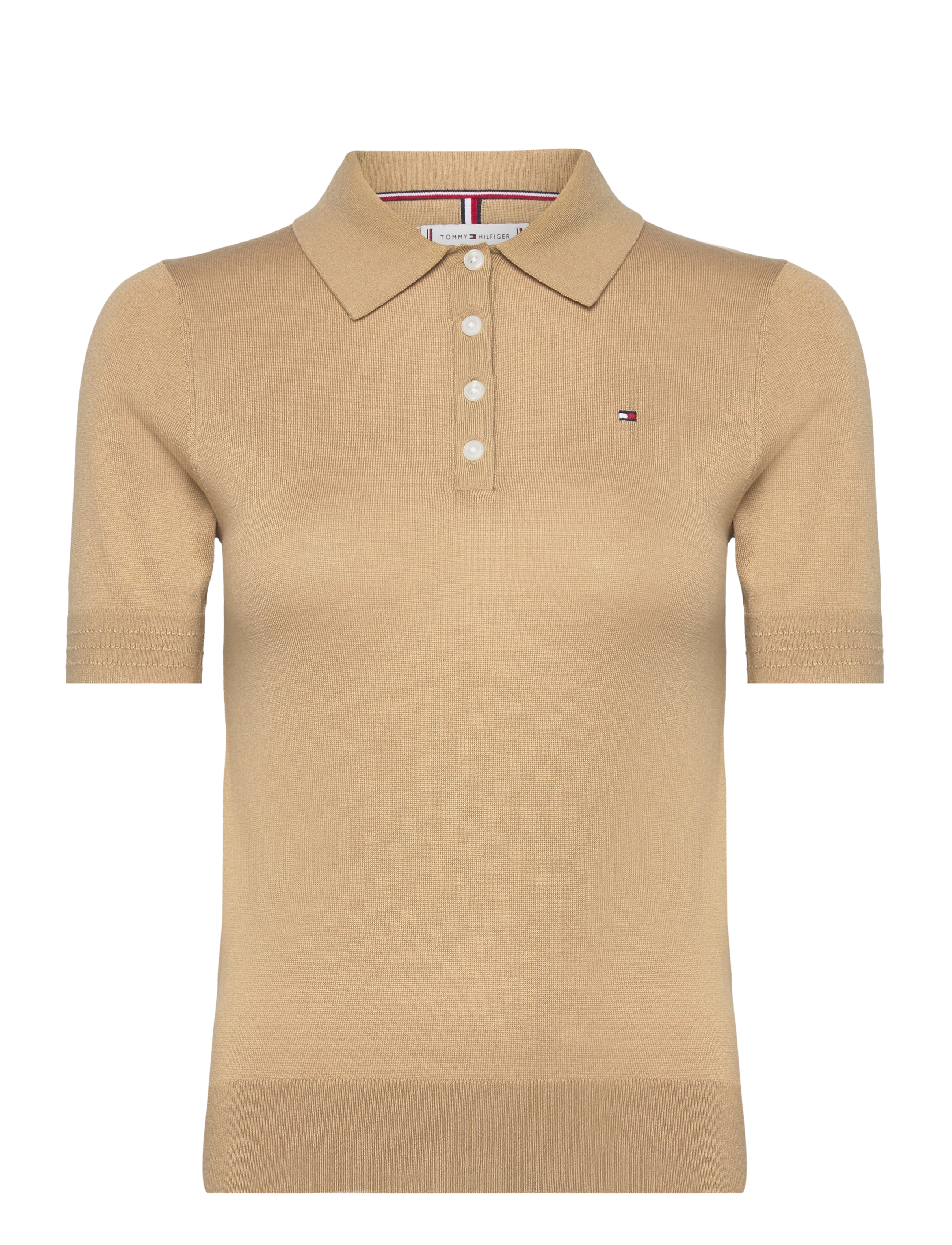 CO LYOCELL BUTTON POLO SS SWT - CLASSIC KHAKI