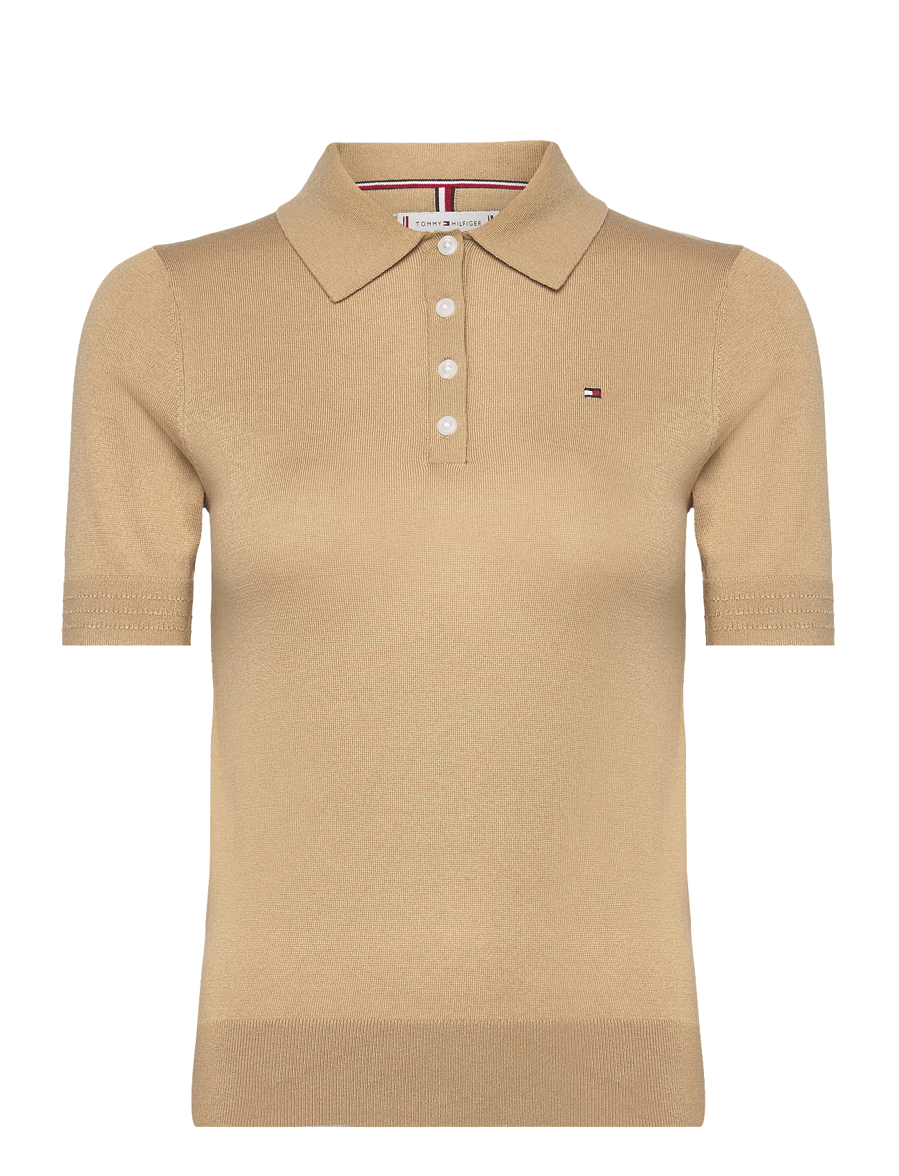 CO LYOCELL BUTTON POLO SS SWT - CLASSIC KHAKI