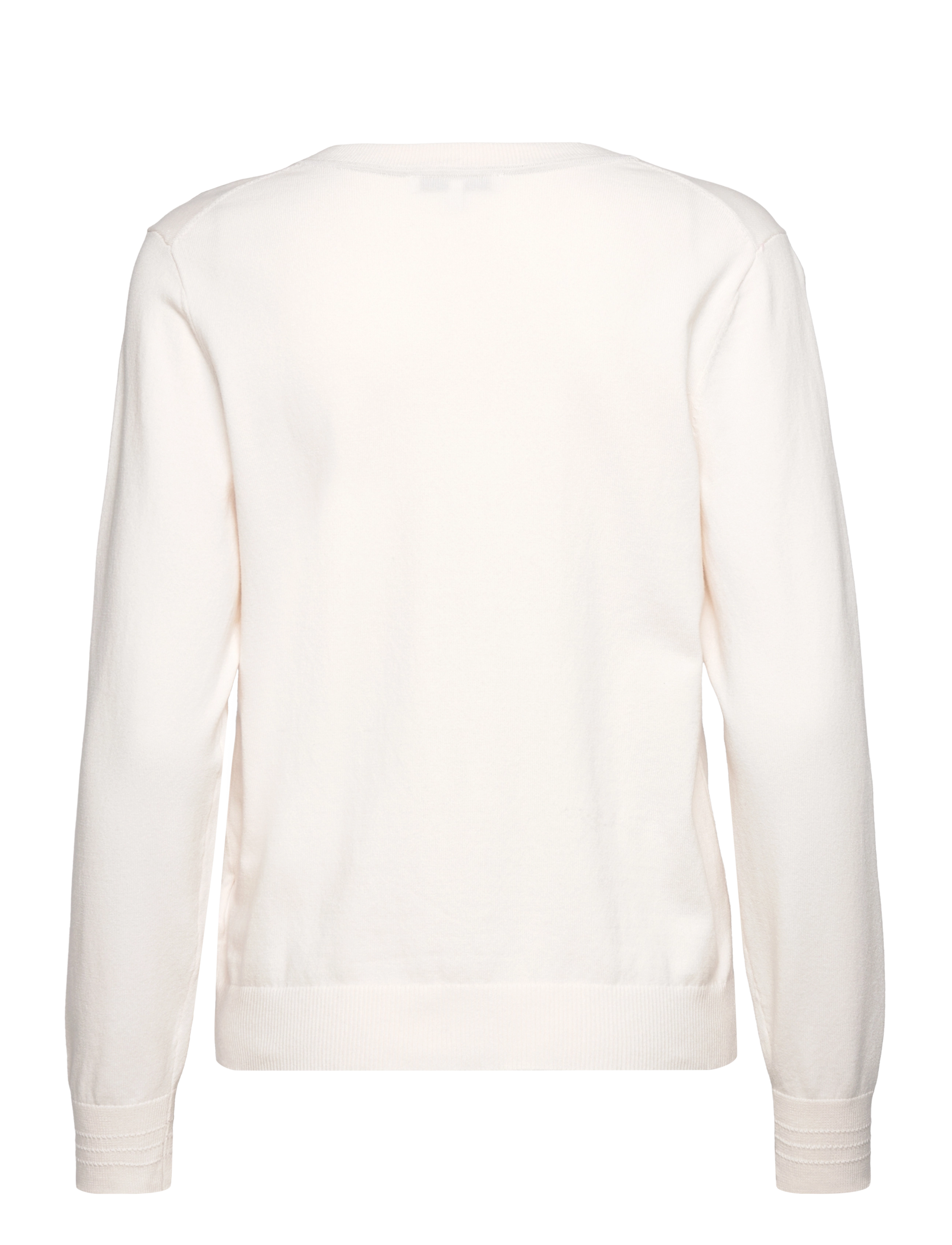 Tommy Hilfiger - JERSEY STITCH V-NK SWEATER - weathered white - 1