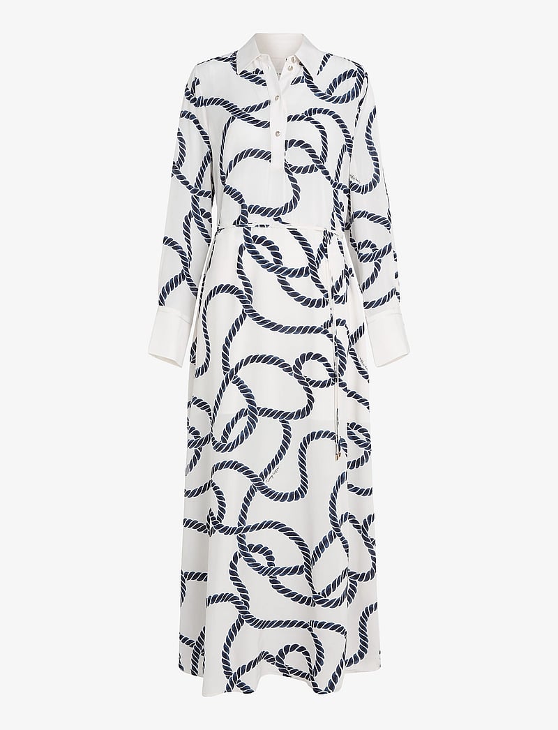 Tommy Hilfiger Vis Coastal Rope Long Polo Dress maxi dresses shop at Booztlet Tommy Hilfiger Vis Coastal Rope Long Polo Dress maxi dresses shop at Booztlet