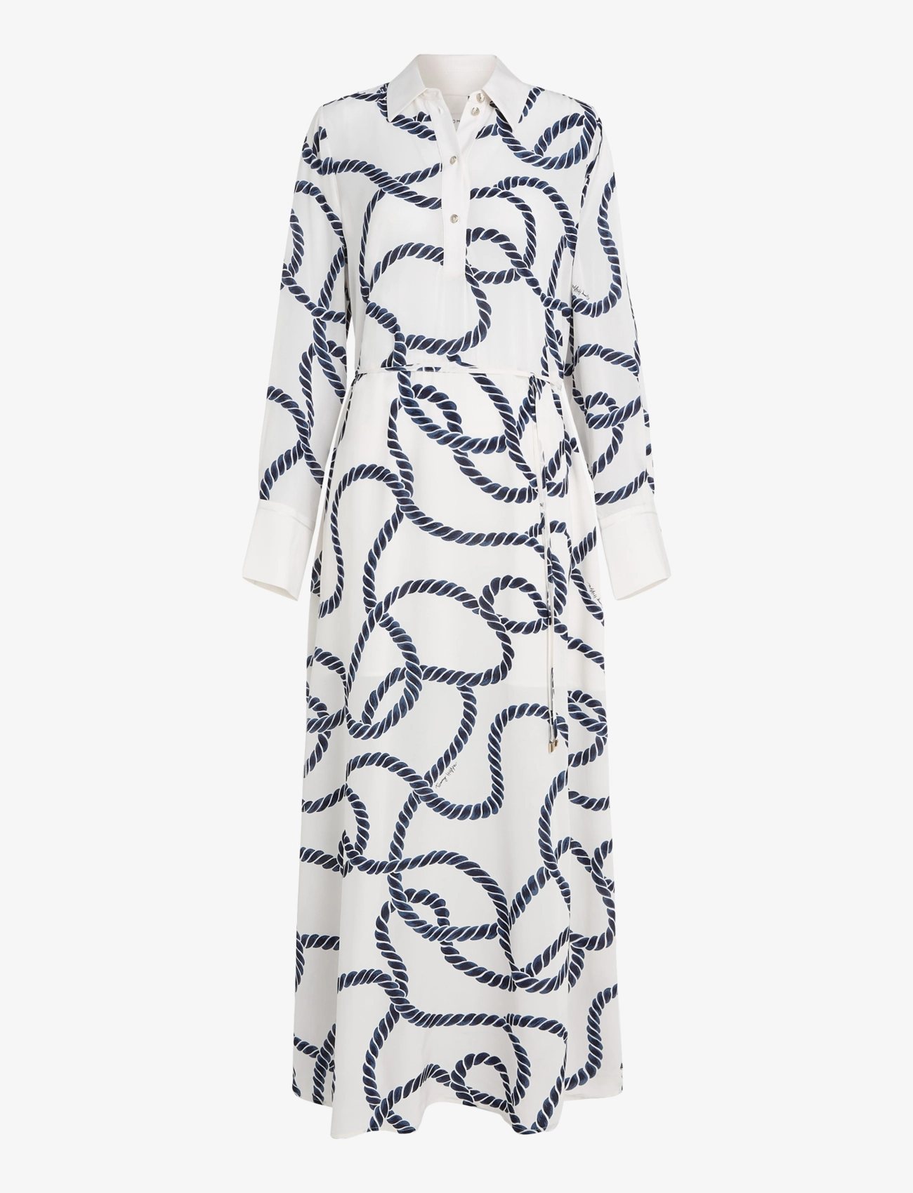 Tommy Hilfiger - VIS COASTAL ROPE LONG POLO DRESS - coastal rope blue coast - 0