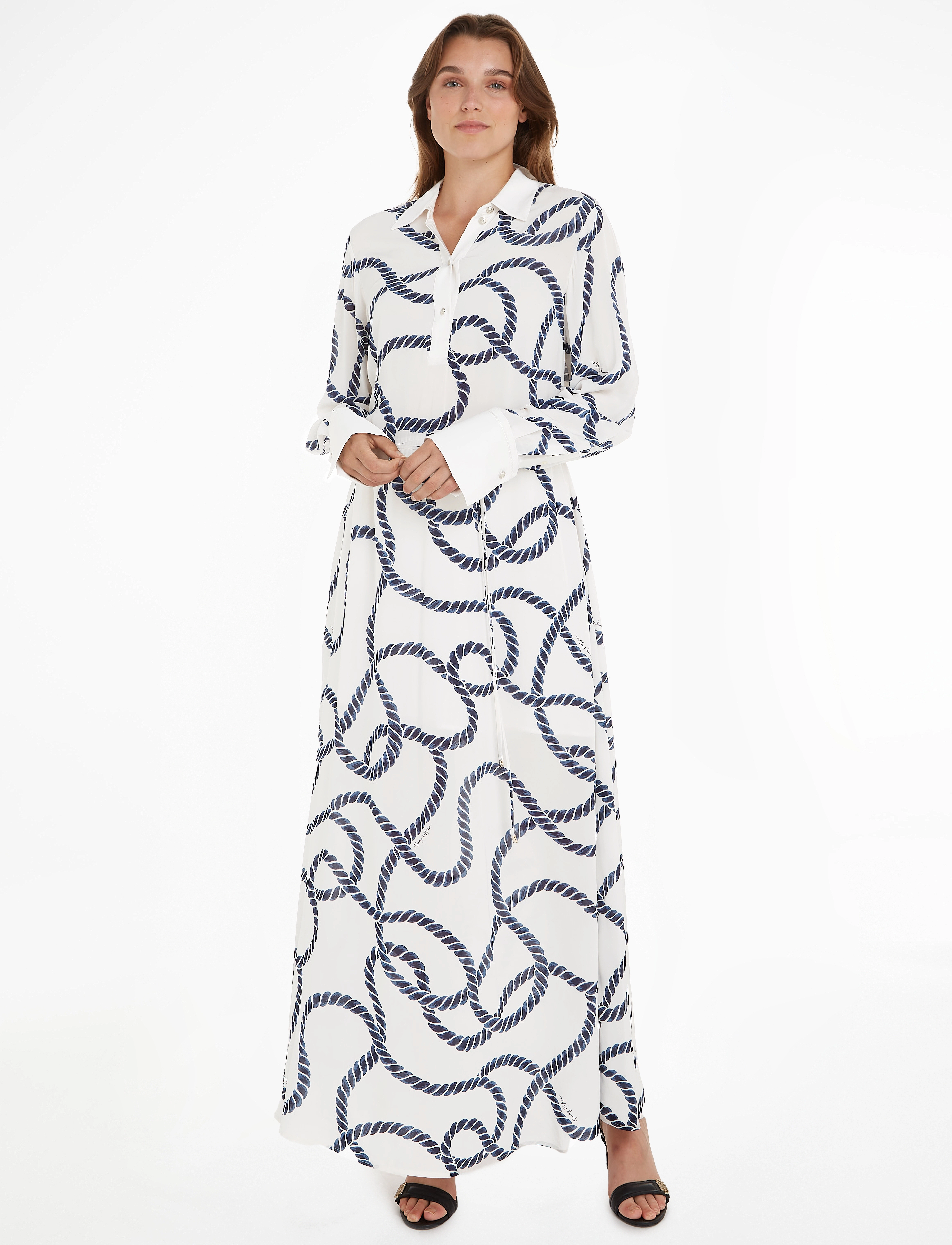 Tommy Hilfiger - VIS COASTAL ROPE LONG POLO DRESS - coastal rope blue coast - 2