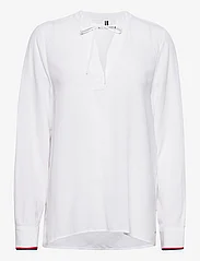 Tommy Hilfiger - VIS CREPE GLOBAL STP BLOUSE - blouses met lange mouwen - th optic white - 0