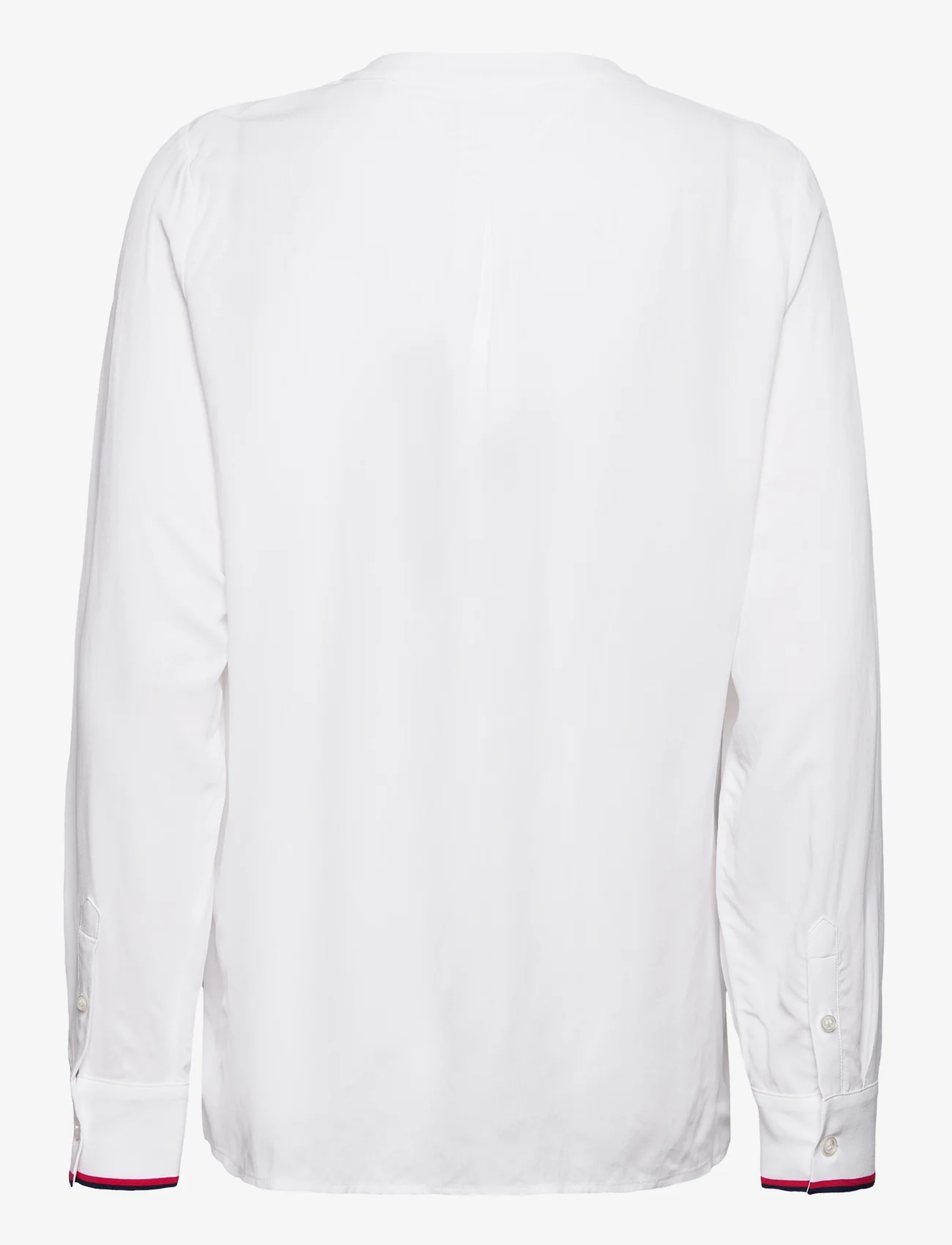 Tommy Hilfiger - VIS CREPE GLOBAL STP BLOUSE - blouses met lange mouwen - th optic white - 1