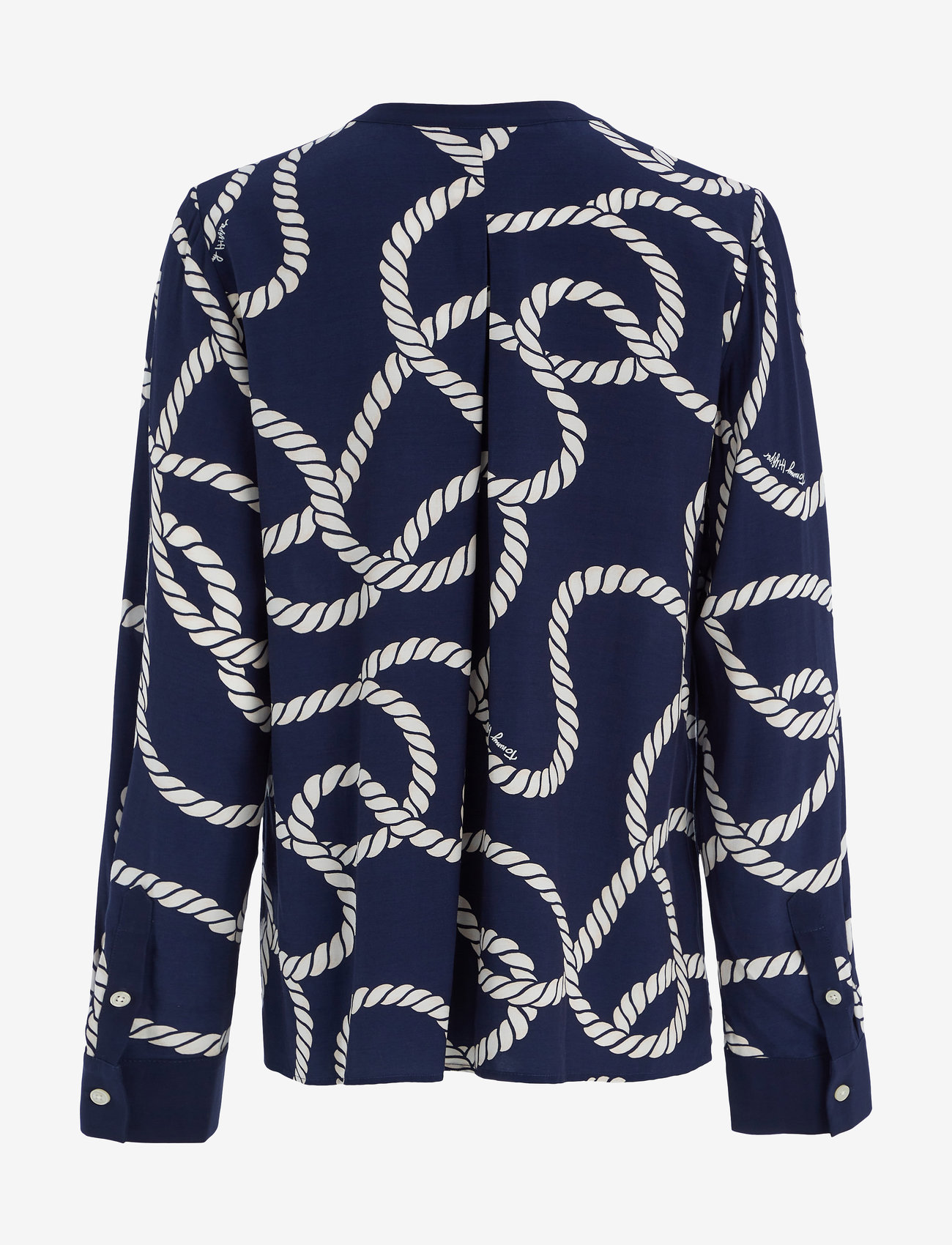 Tommy Hilfiger - VIS ROPE PRINT BLOUSE LS - coastal rope carbon navy - 1