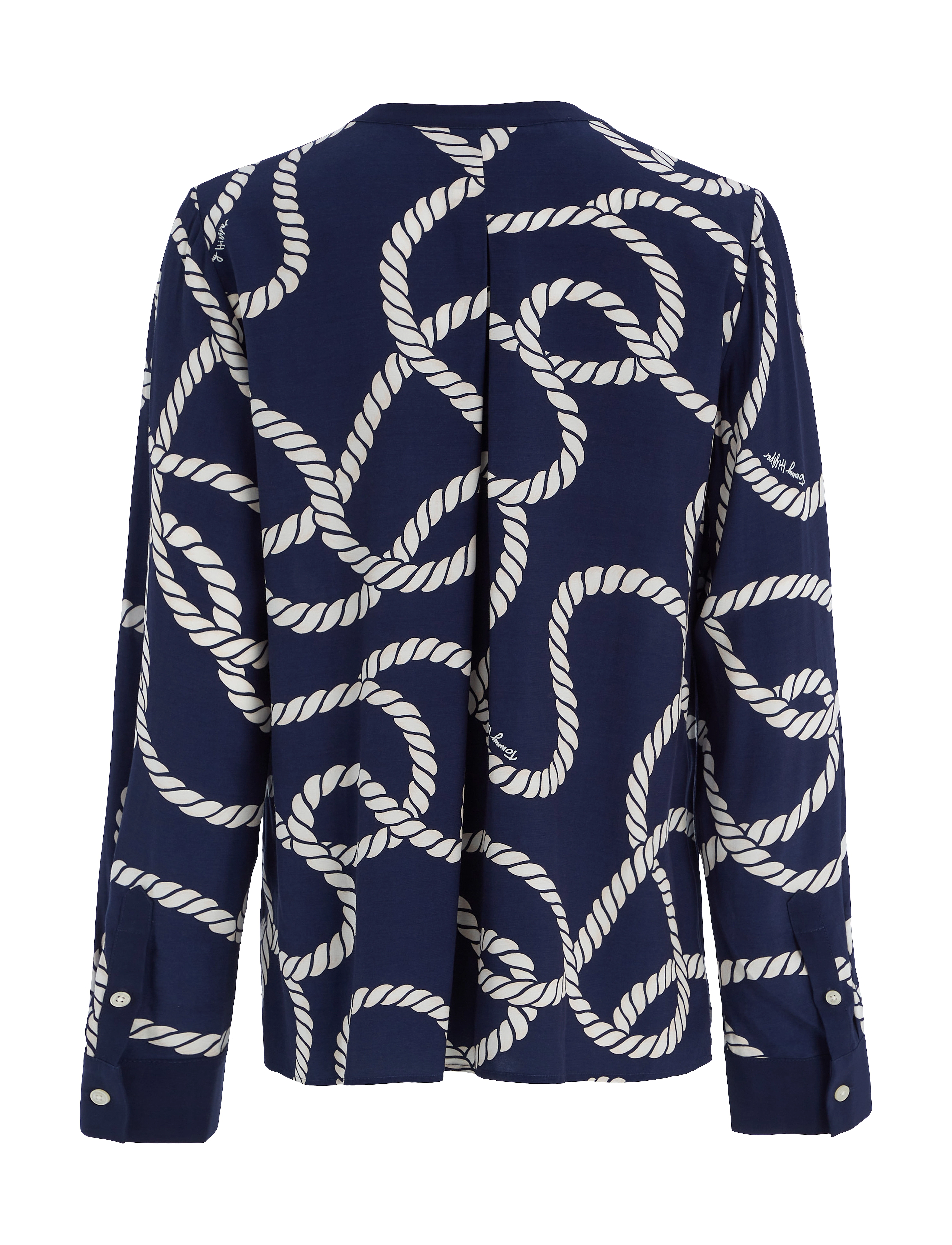 Tommy Hilfiger - VIS ROPE PRINT BLOUSE LS - coastal rope carbon navy - 1