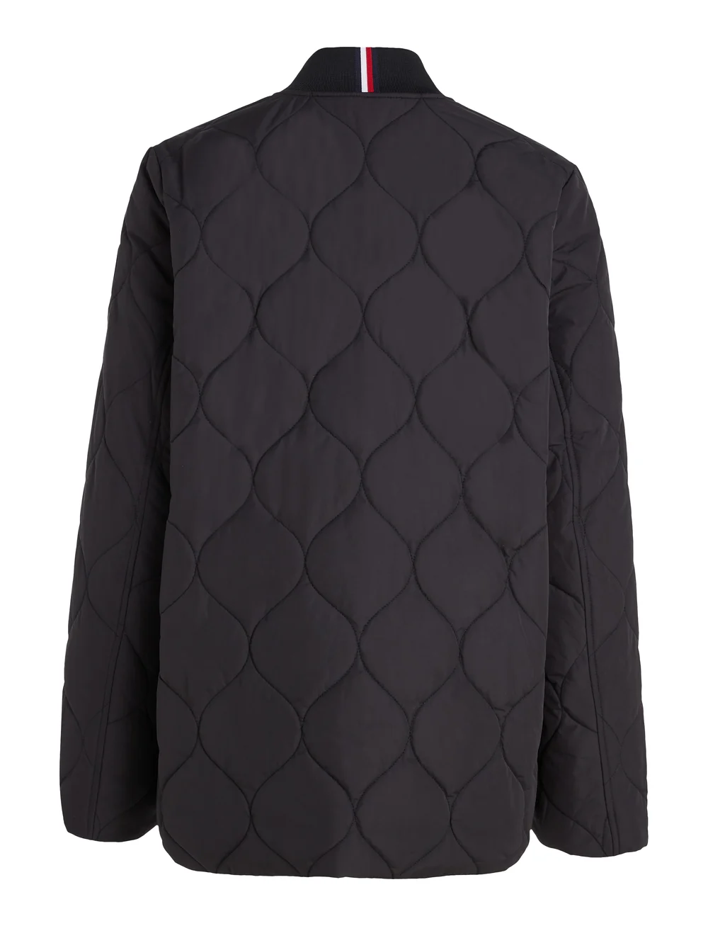 Black tommy hilfiger bomber jacket sales