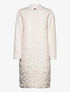 QUILTED BOMBER COAT - WEATHERED WHITE