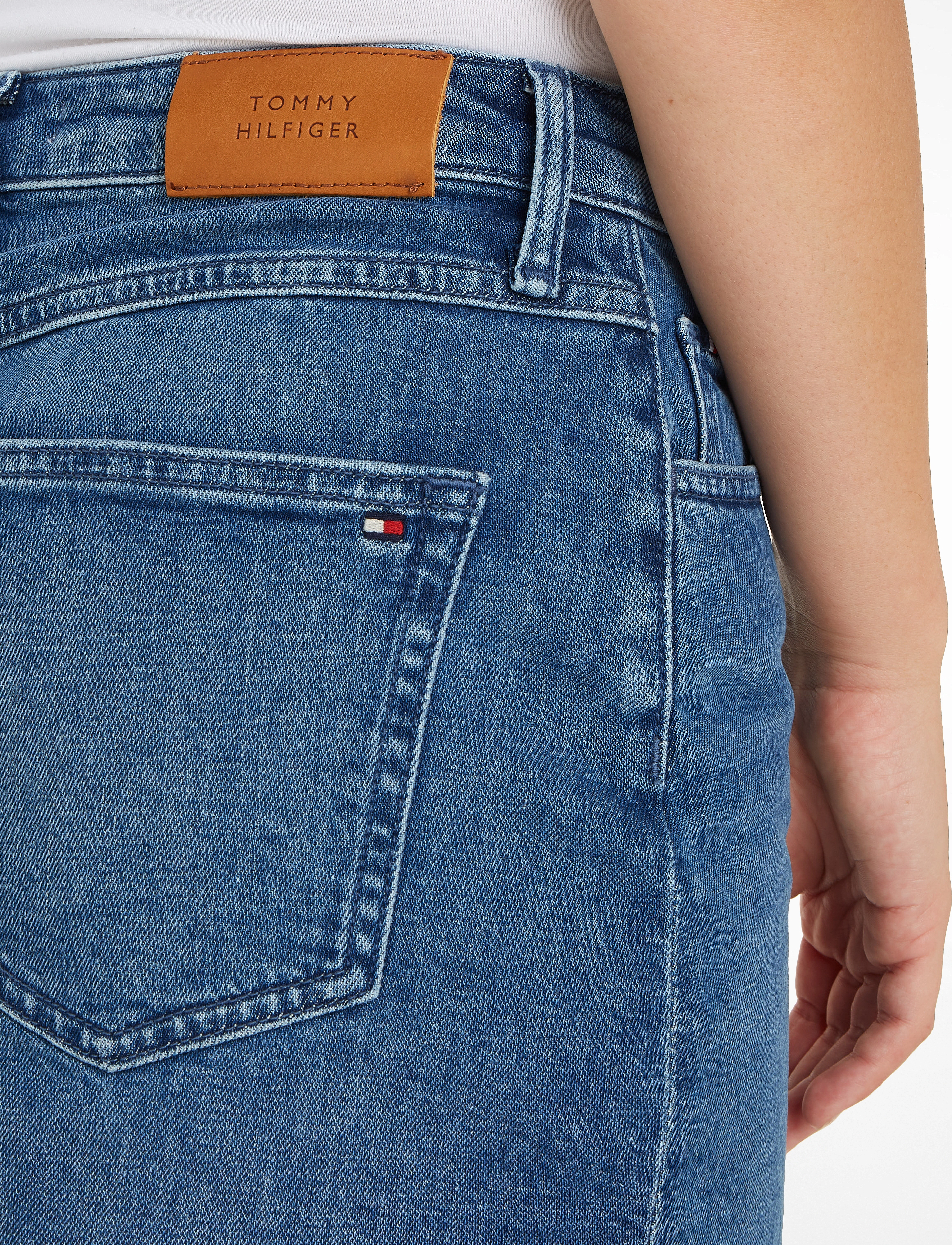 Tommy Hilfiger - DNM STRAIGHT SKIRT HW SUKI - suki - 3