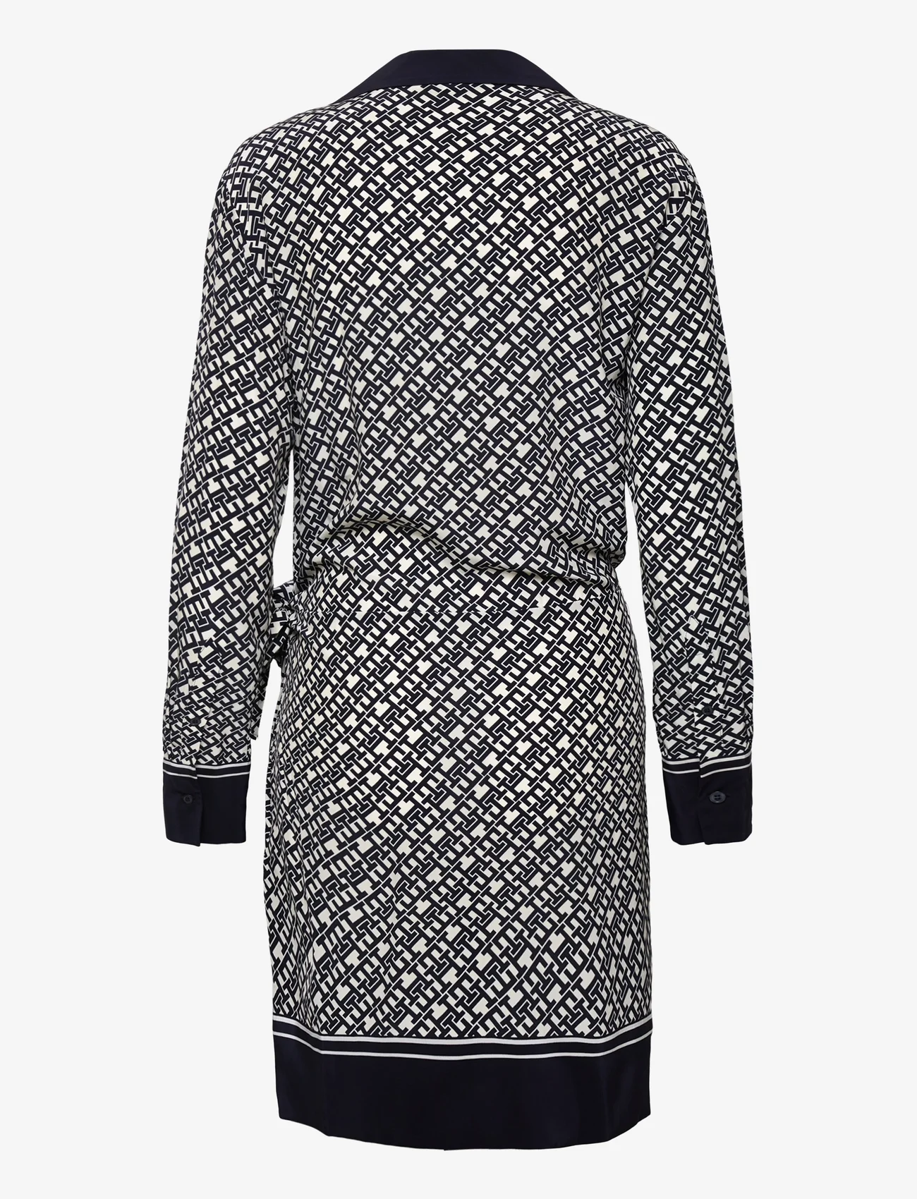 Tommy Hilfiger - TH MONOGRAM KNOTTED SHIRT DRESS - hemdkleider - monogram prep border - 1