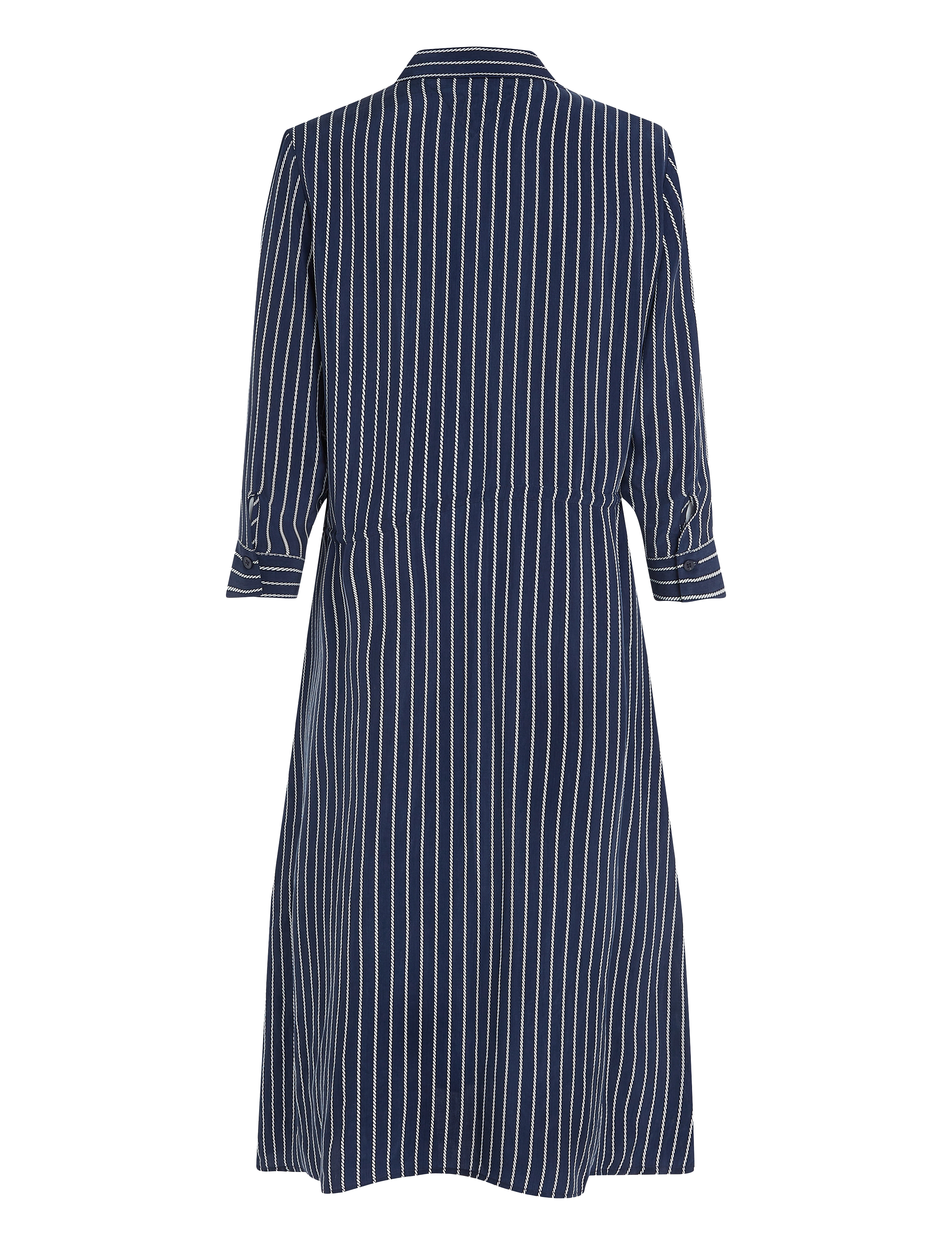Tommy Hilfiger - CUPRO ROPE ST MIDI SHIRT DRESS - rope stp/ carbon navy/ white - 1