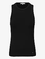 SLIM 5X2 RIB TANK TOP NS - BLACK