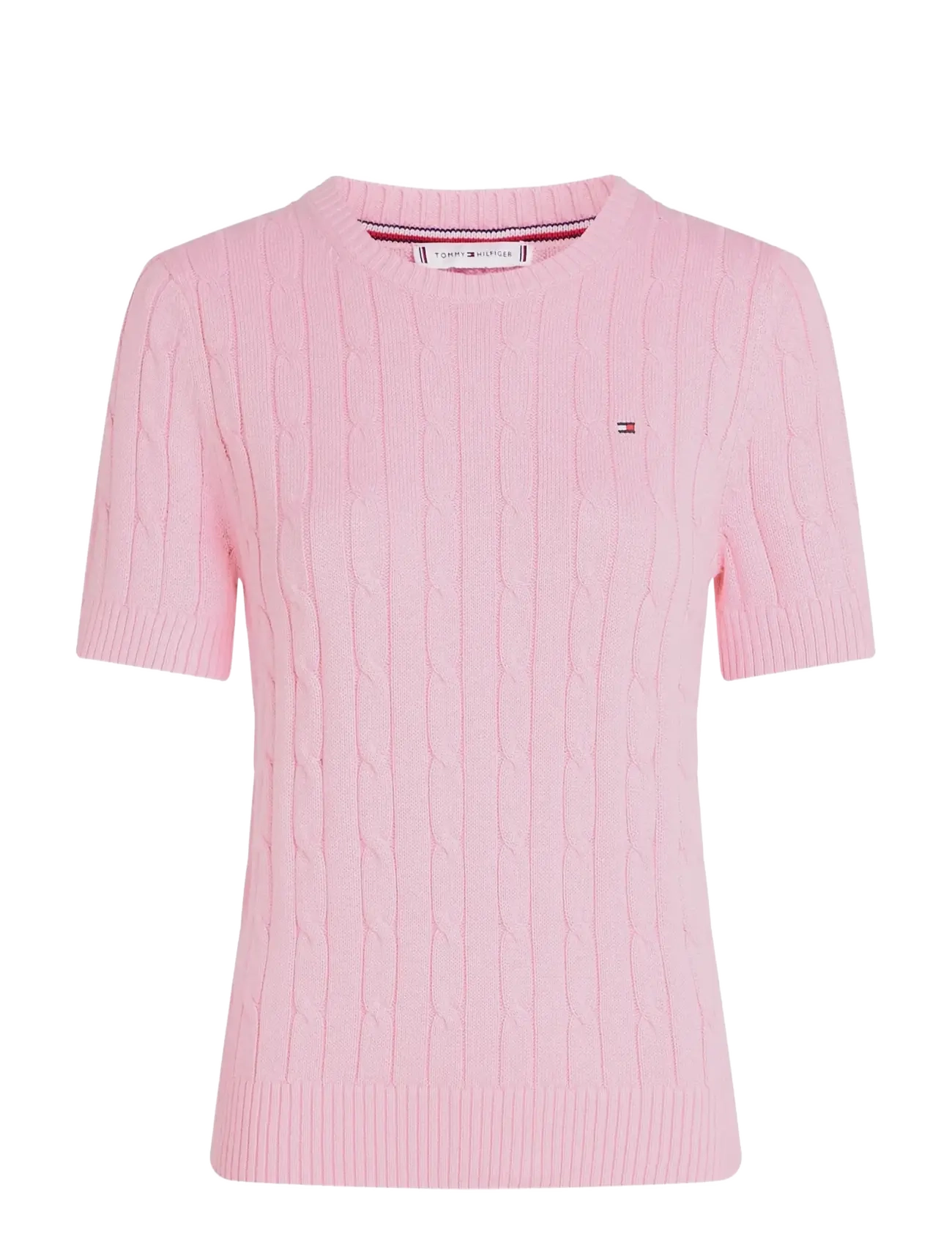 Tommy Hilfiger CO CABLE MID GG SS C-NK SWT - Geburtstag - CLASSIC PINK / pink/rose