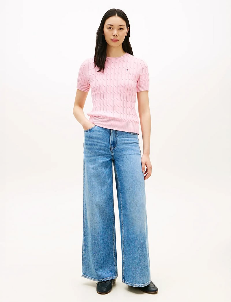 Tommy Hilfiger - CO CABLE MID GG SS C-NK SWT - sviitrid - classic pink - 4