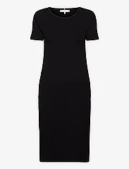 Tommy Hilfiger - REG 5X2 RIB KNEE DRESS SS - tettsittende kjoler - black - 0