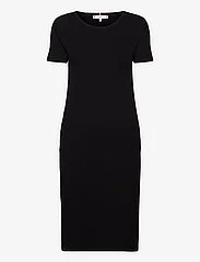 Tommy Hilfiger - REG 5X2 RIB KNEE DRESS SS - fodralklänningar - black - 0