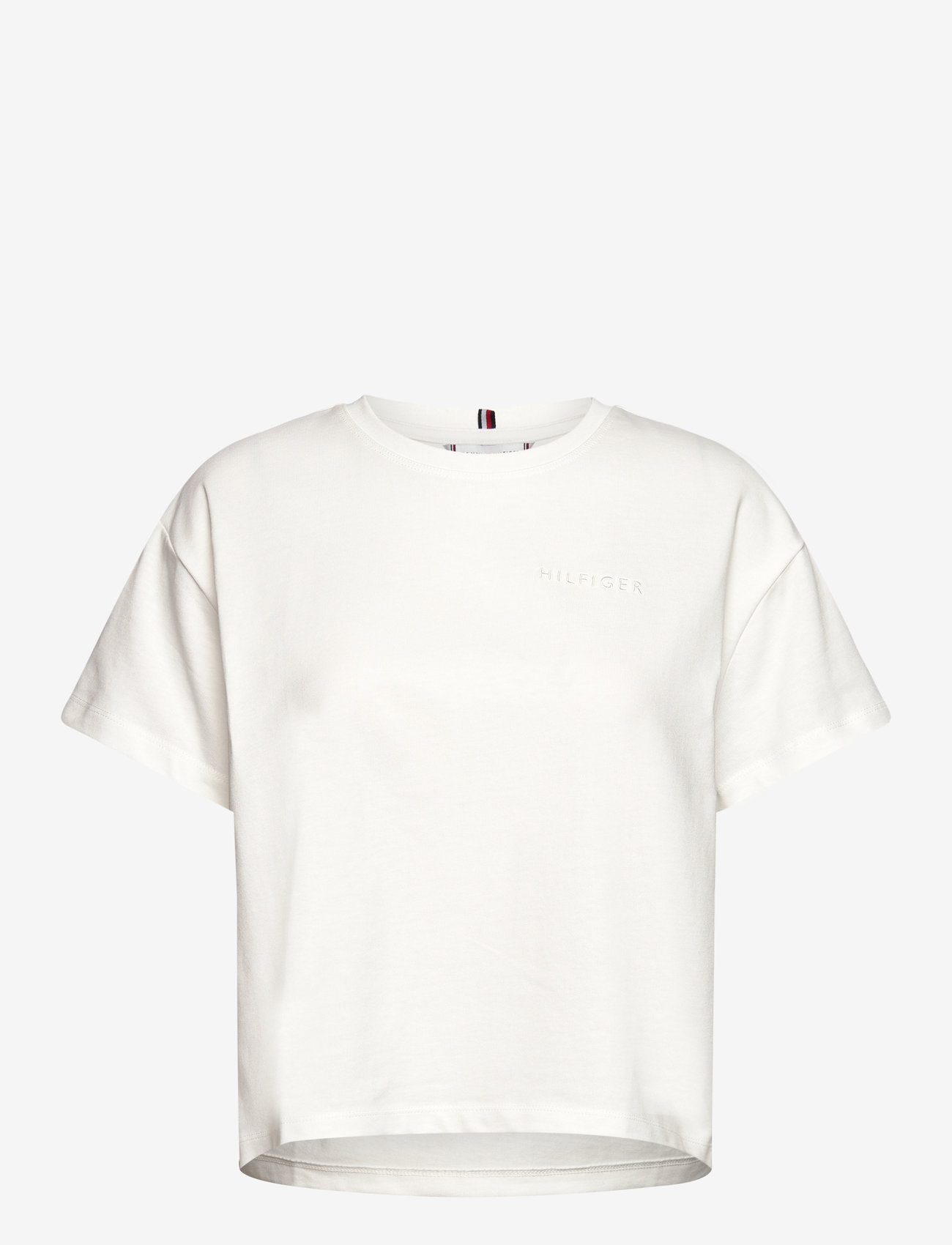 Tommy Hilfiger - MRDN RLX BRIGHT HILFIGER C-NK SS - ecru - 0