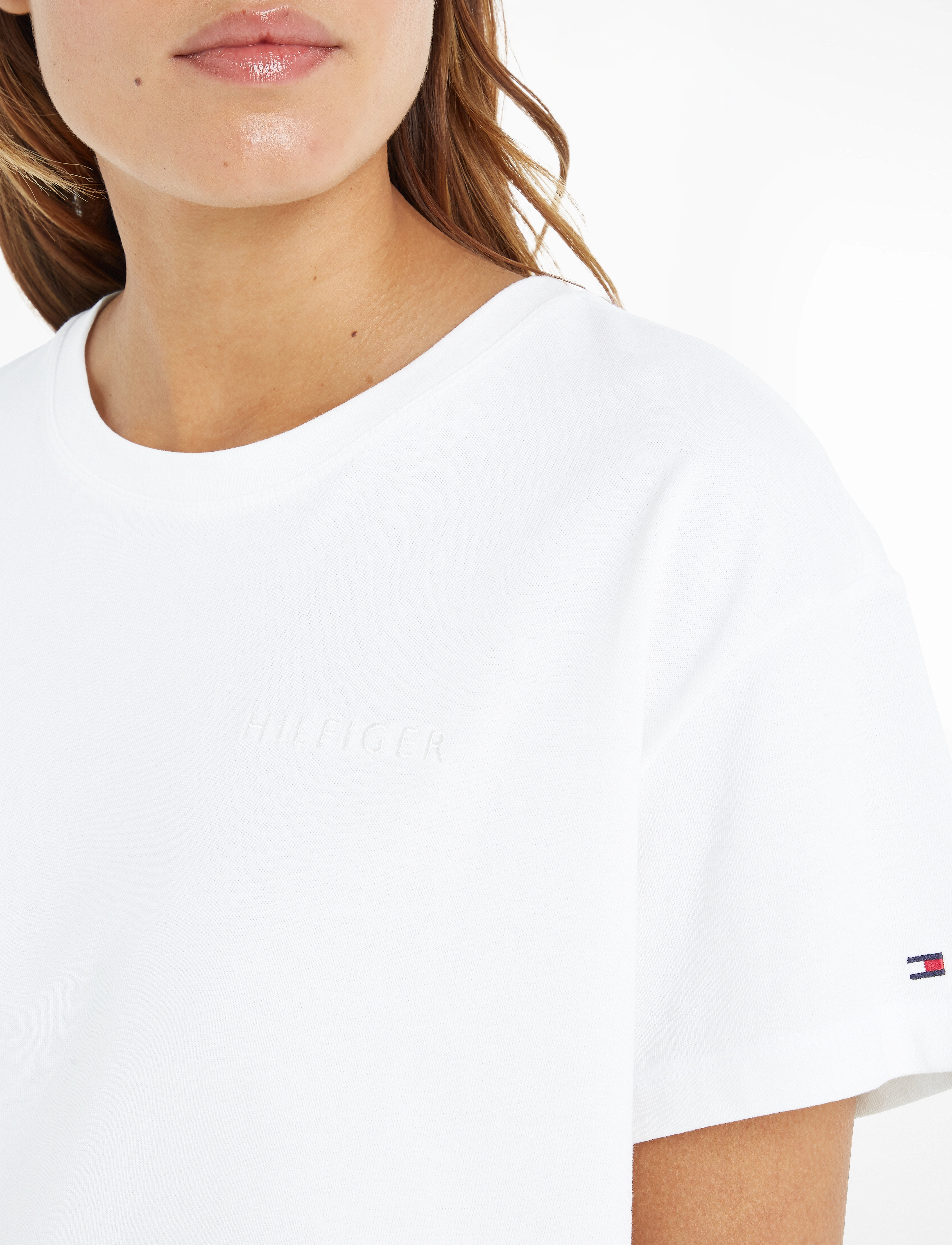Tommy Hilfiger - MRDN RLX BRIGHT HILFIGER C-NK SS - ecru - 4