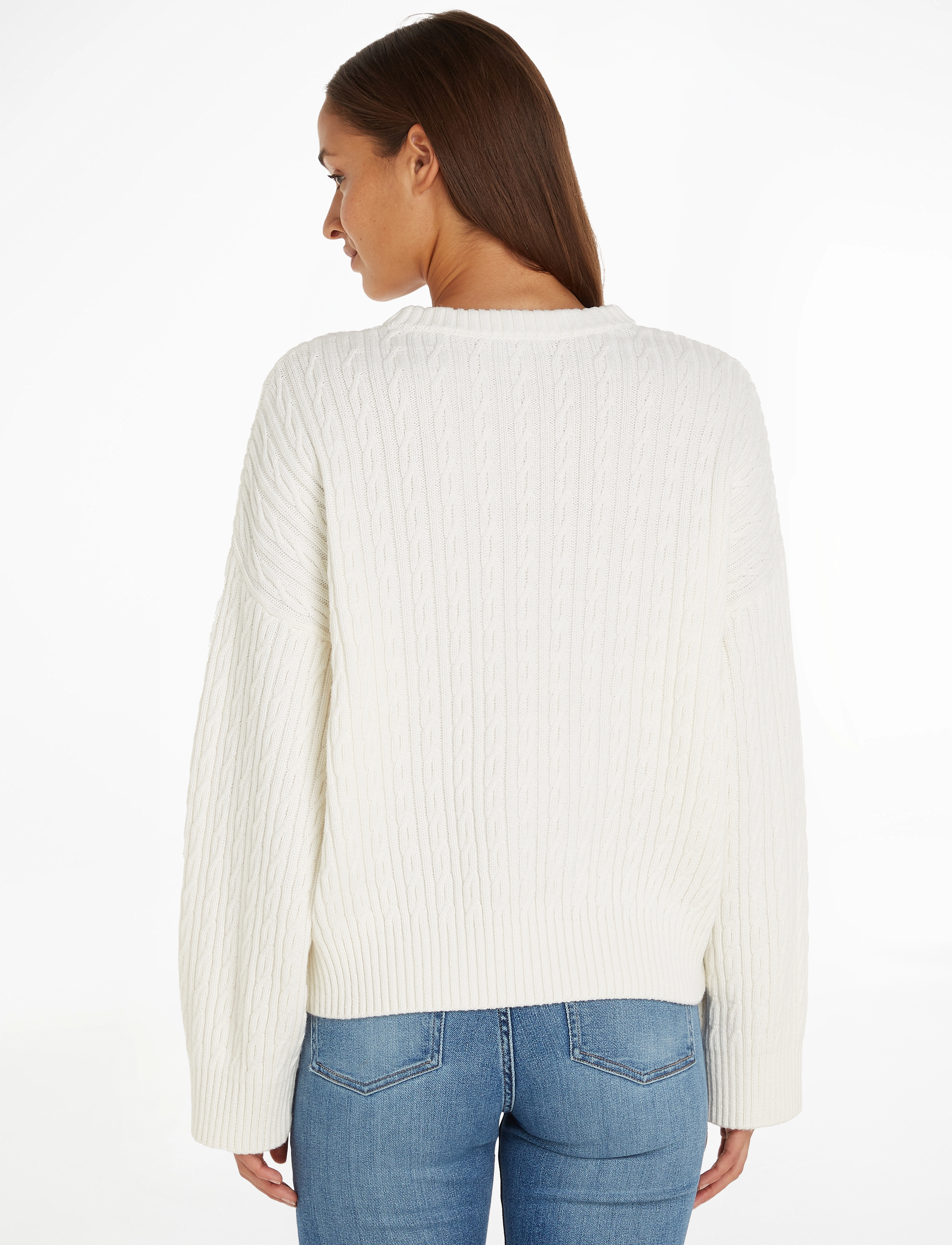 Tommy Hilfiger - CABLE ALL OVER C-NK SWEATER - ecru - 3