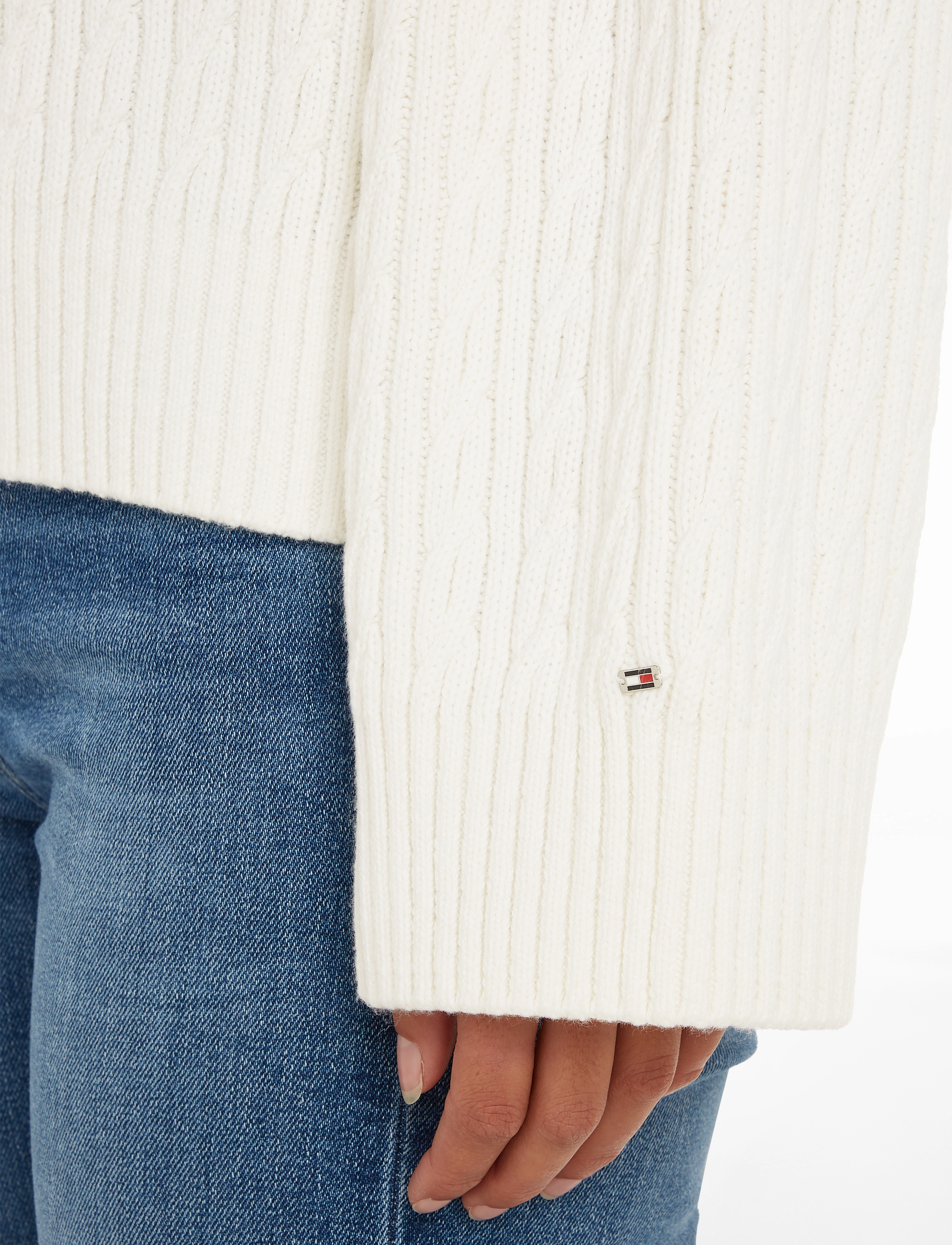Tommy Hilfiger - CABLE ALL OVER C-NK SWEATER - ecru - 4