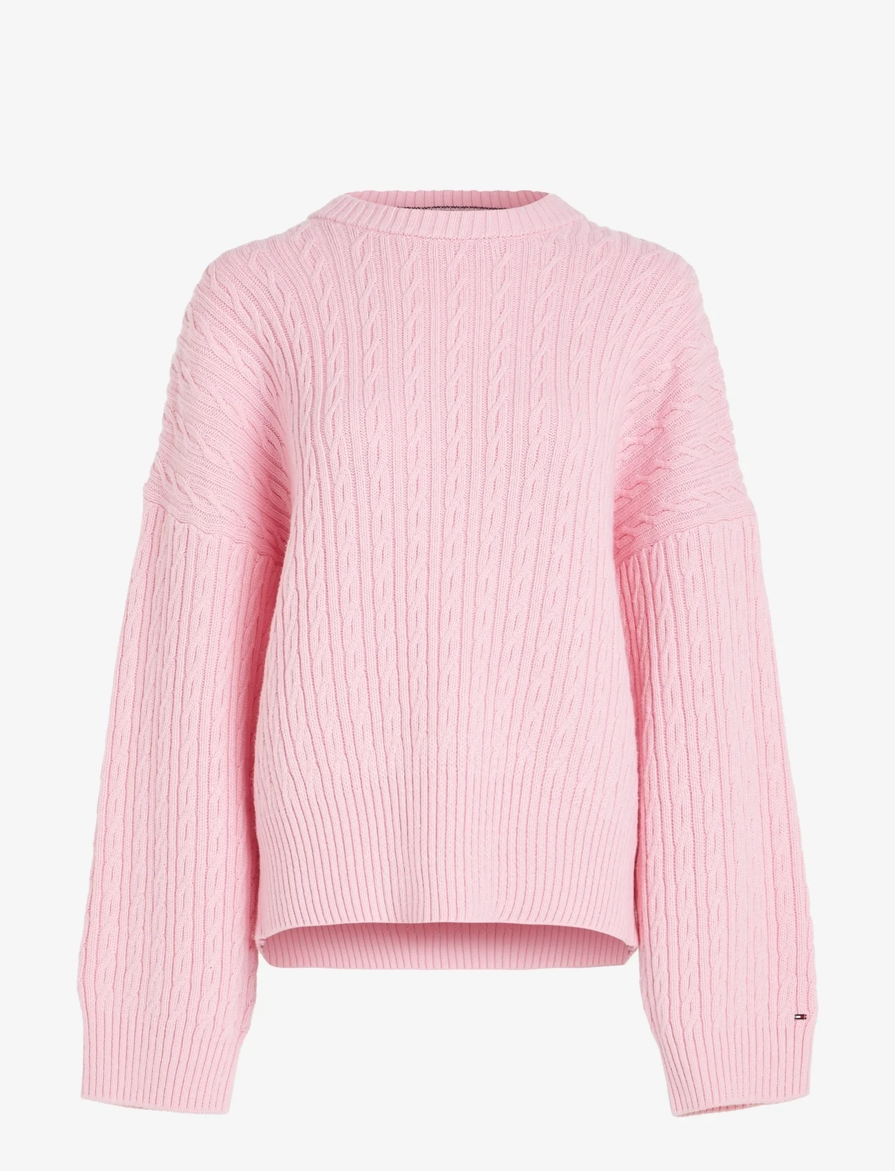 Tommy Hilfiger - CABLE ALL OVER C-NK SWEATER - neulepuserot - iconic pink - 0