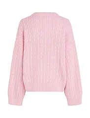 Tommy Hilfiger - CABLE ALL OVER C-NK SWEATER - neulepuserot - iconic pink - 4