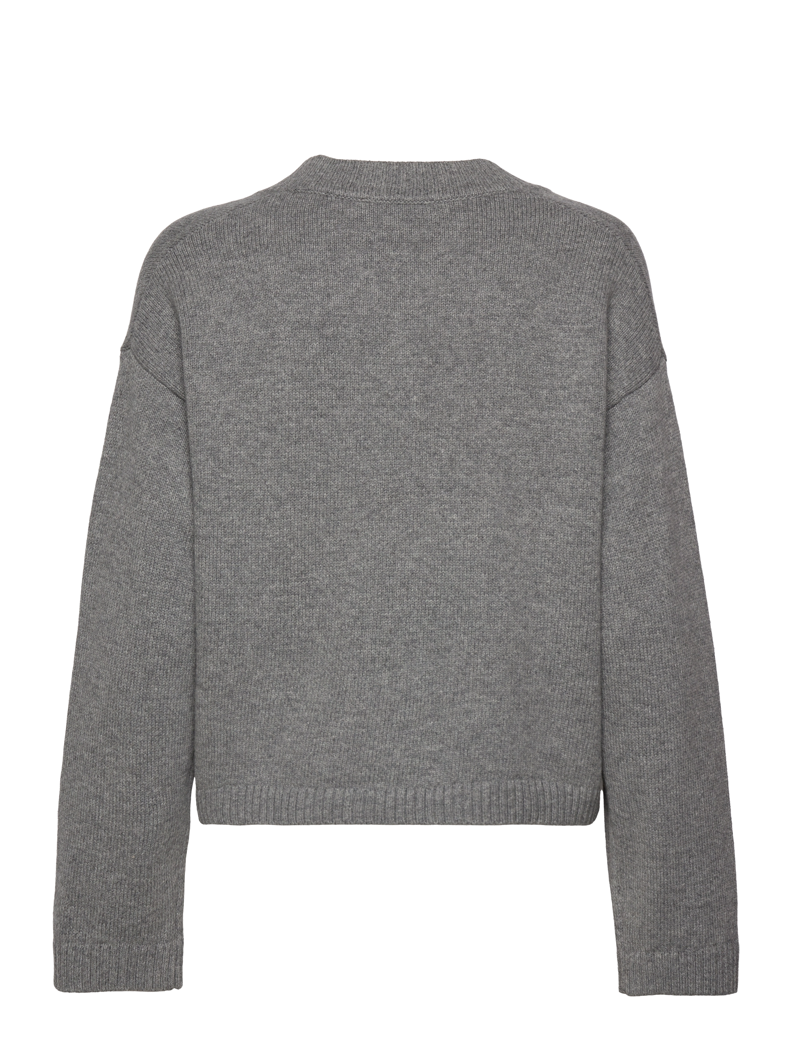 Tommy Hilfiger - OVERSIZED V-NK CARDIGAN - med heather grey - 1