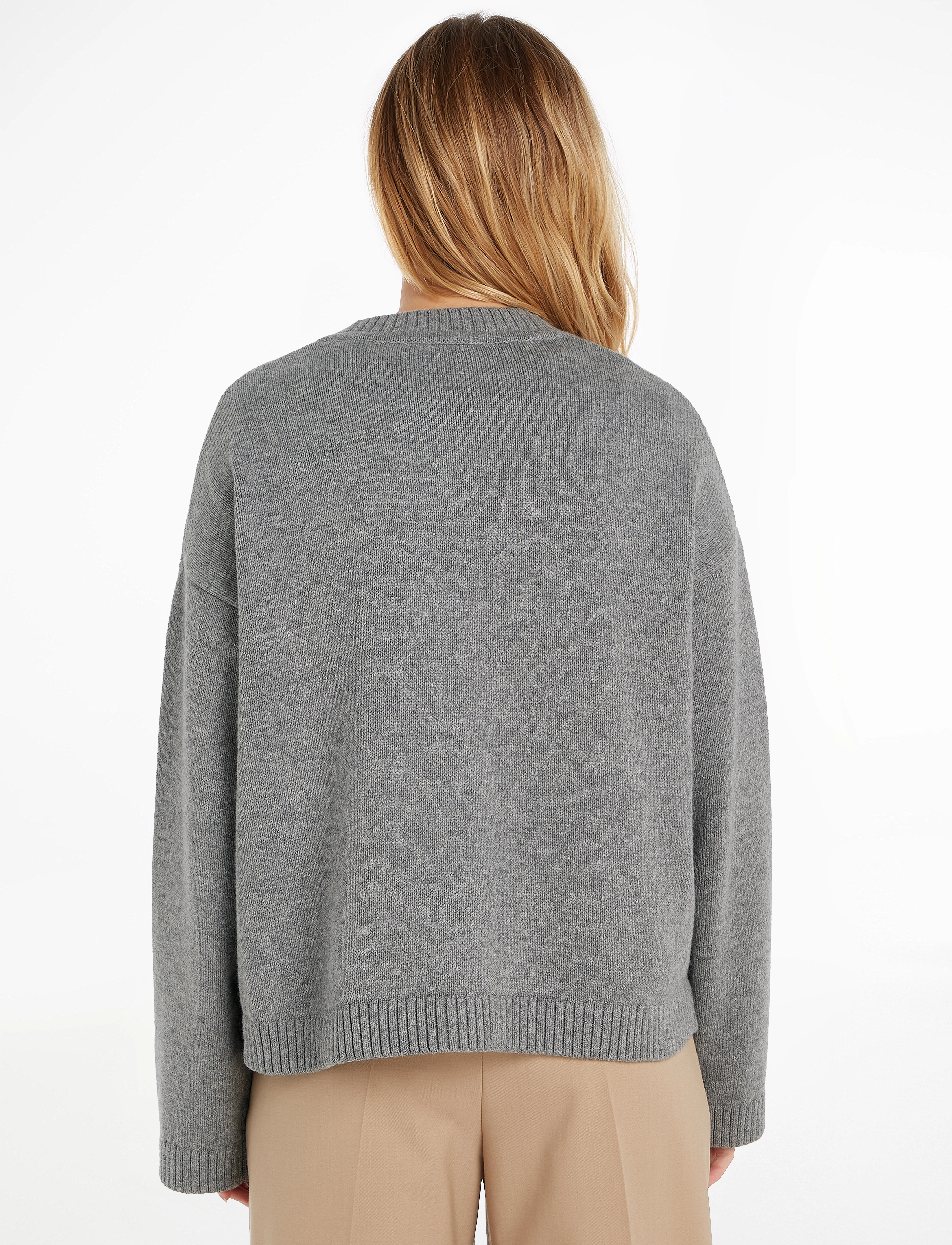 Tommy Hilfiger - OVERSIZED V-NK CARDIGAN - med heather grey - 3