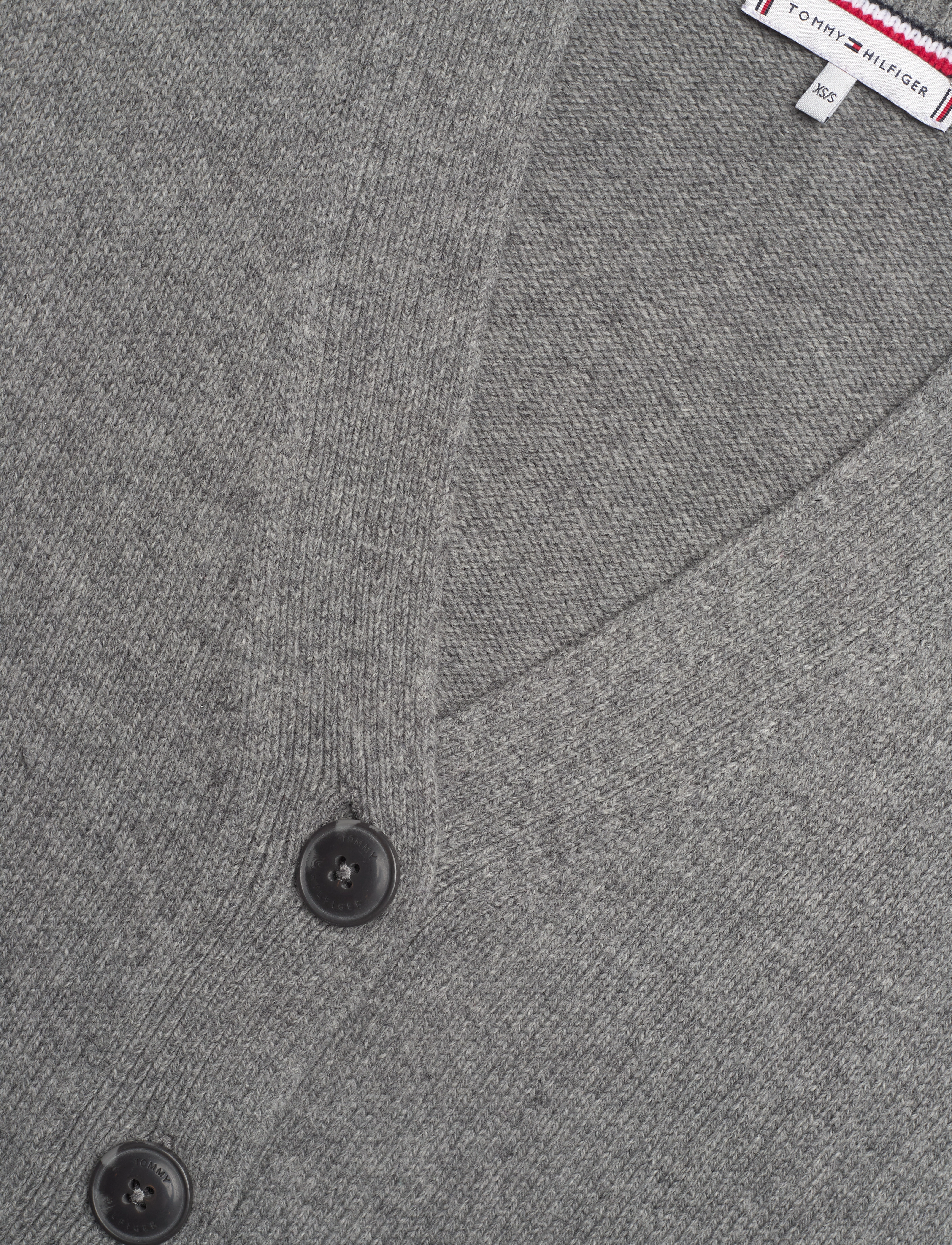Tommy Hilfiger - OVERSIZED V-NK CARDIGAN - med heather grey - 5