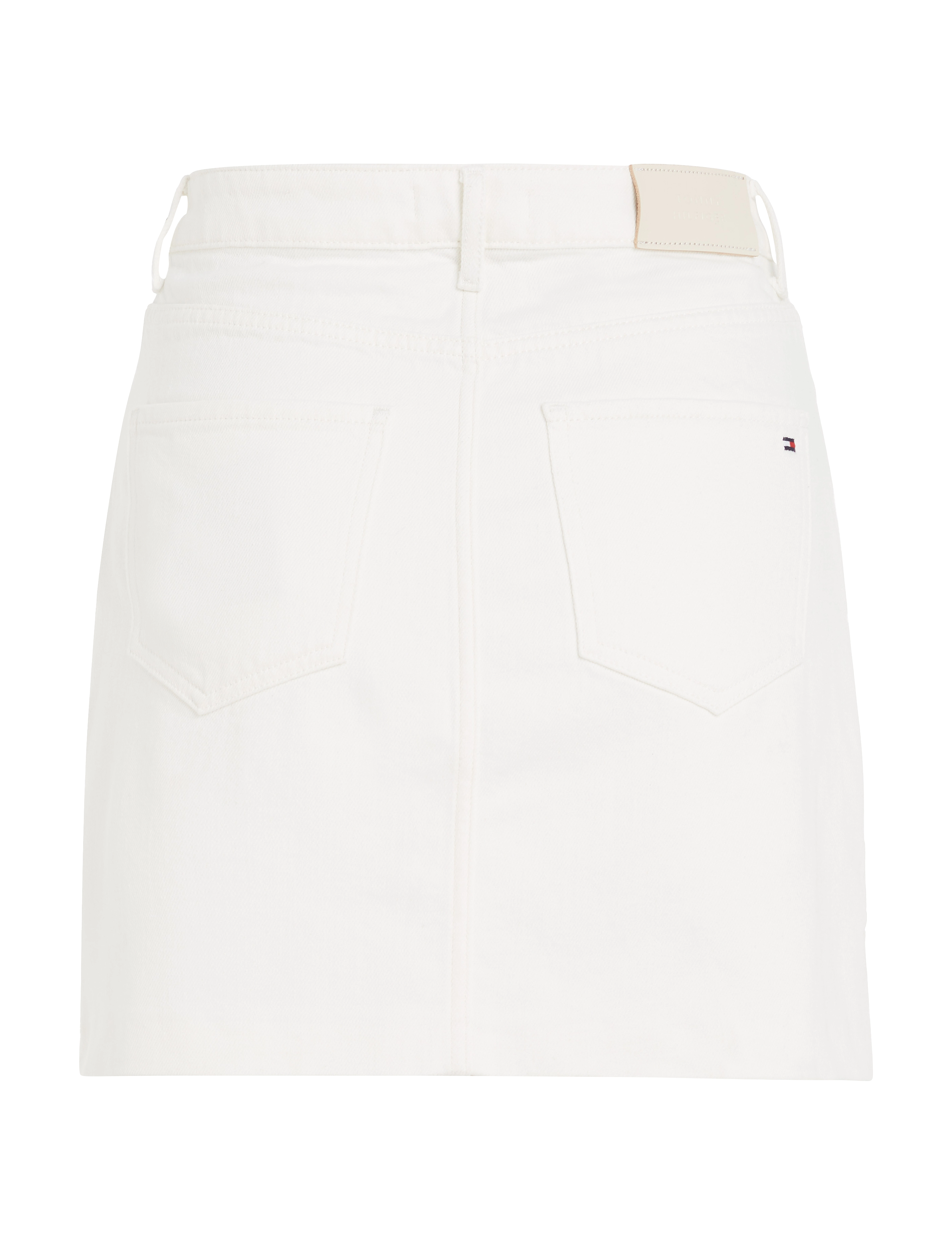 Tommy Hilfiger - DNM MINI SKIRT HW ECRU - ecru - 4
