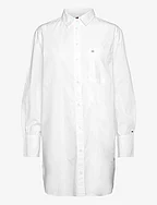 ORG CO HERO SHORT SHIRT DRESS LS - TH OPTIC WHITE