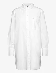 Tommy Hilfiger - ORG CO HERO SHORT SHIRT DRESS LS - marškiniai ilgomis rankovėmis - th optic white - 0