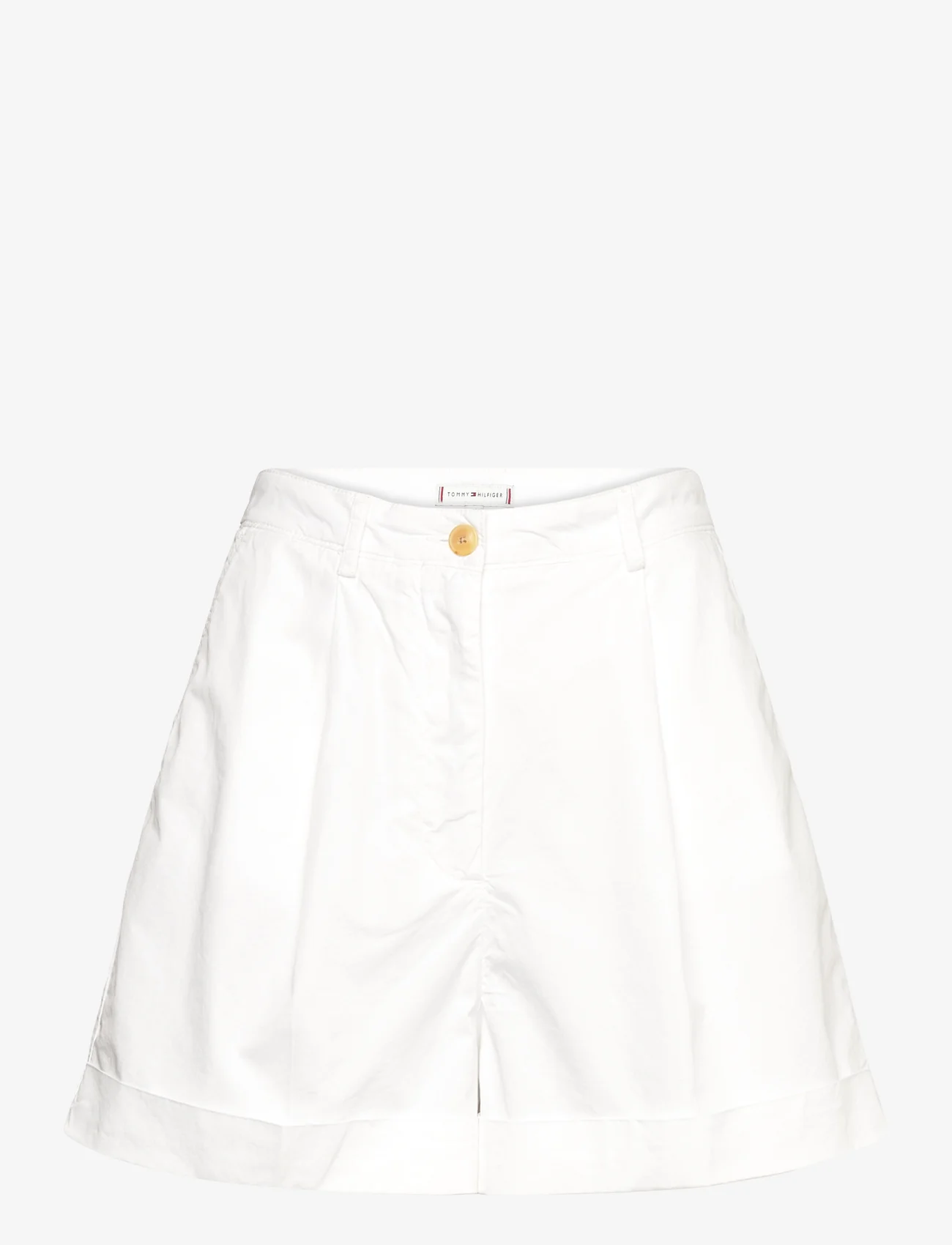 Tommy Hilfiger - COTTON PLEATED SHORT - casual shorts - th optic white - 0