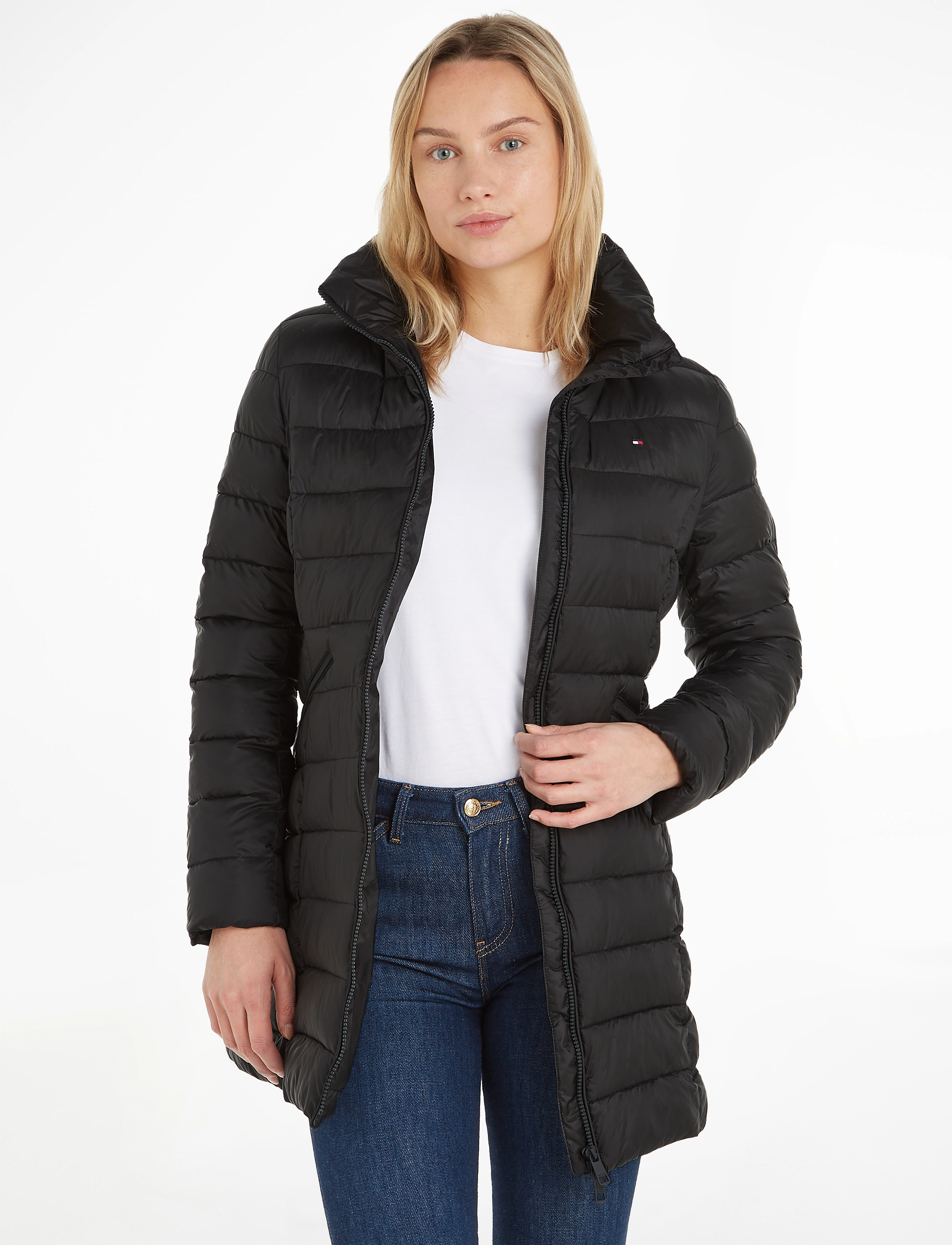 Tommy Hilfiger - MW PADDED GLOBAL STRIPE COAT - black - 3