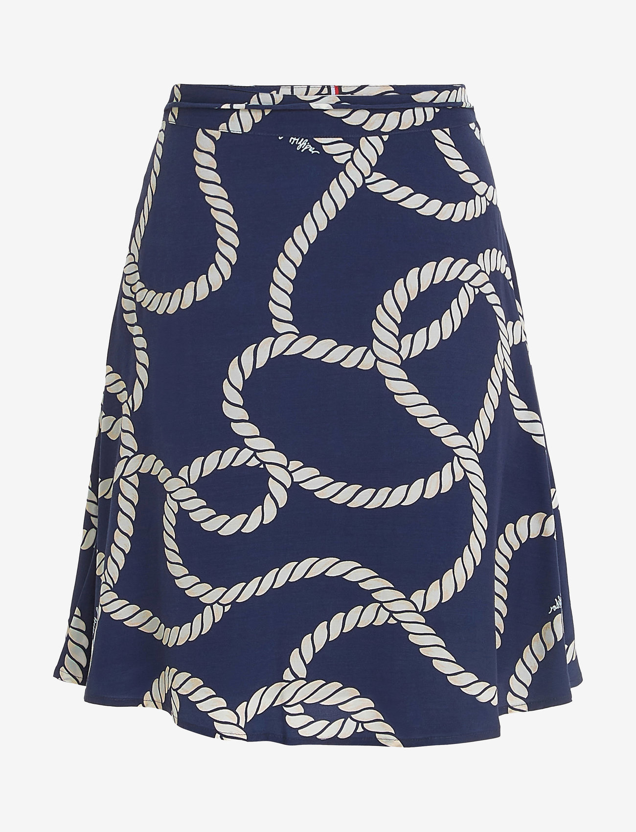 Tommy Hilfiger - VIS ROPE PRINT SHORT SKIRT - coastal rope carbon navy - 1
