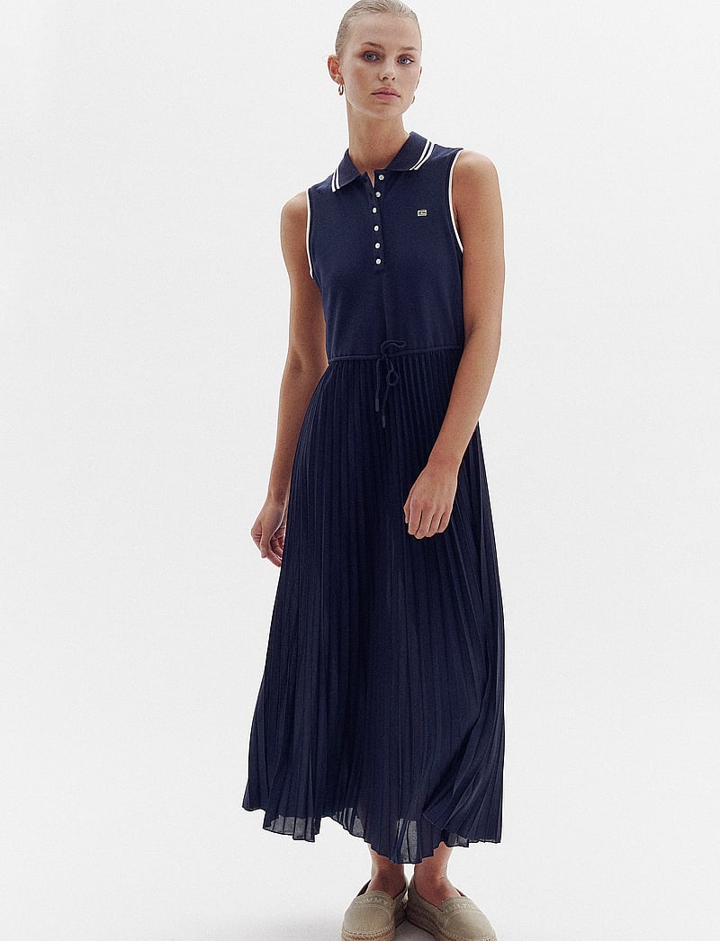 Tommy Hilfiger Rib Tank Pleated Dress Midi Ns (TOHWW0WW39342