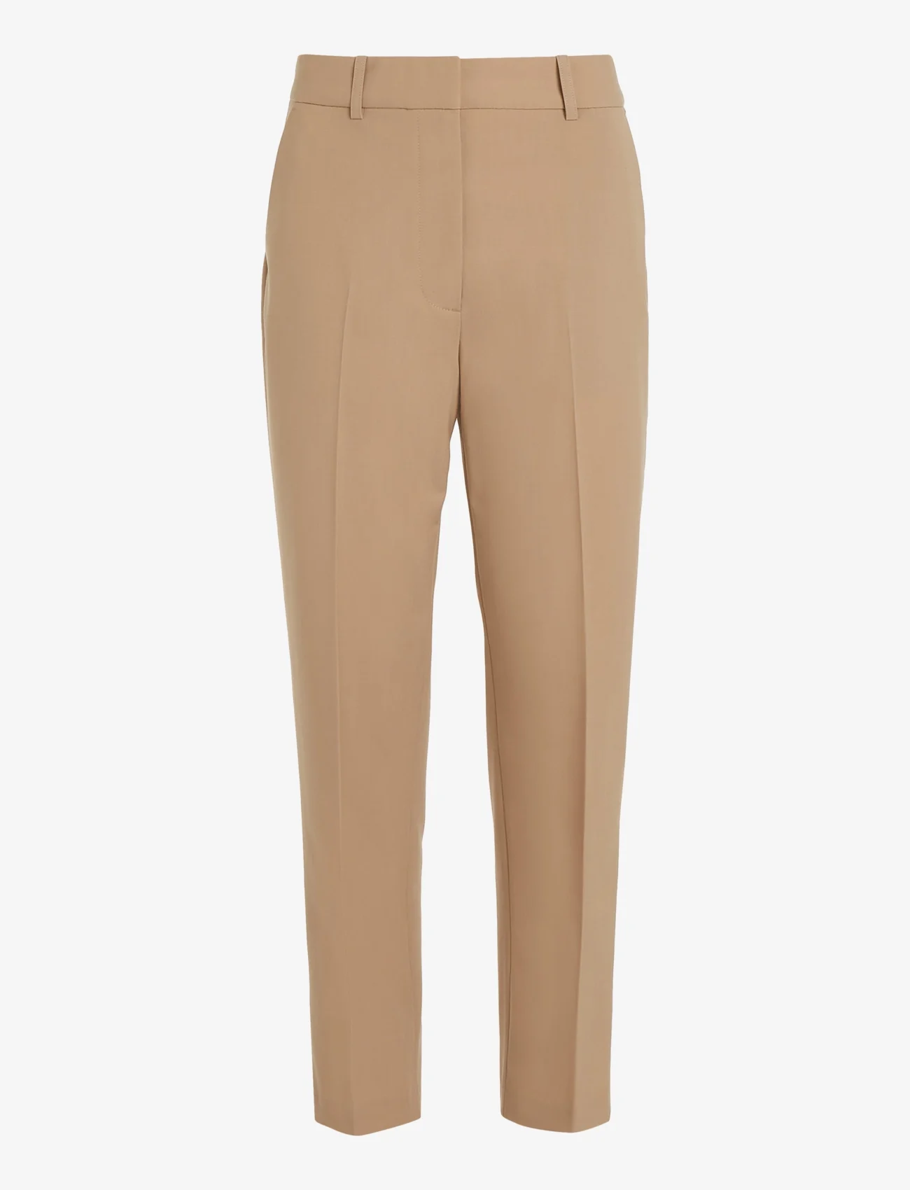 Tommy Hilfiger - TAPERED WO BLEND PANT - kostymbyxor - classic beige - 0